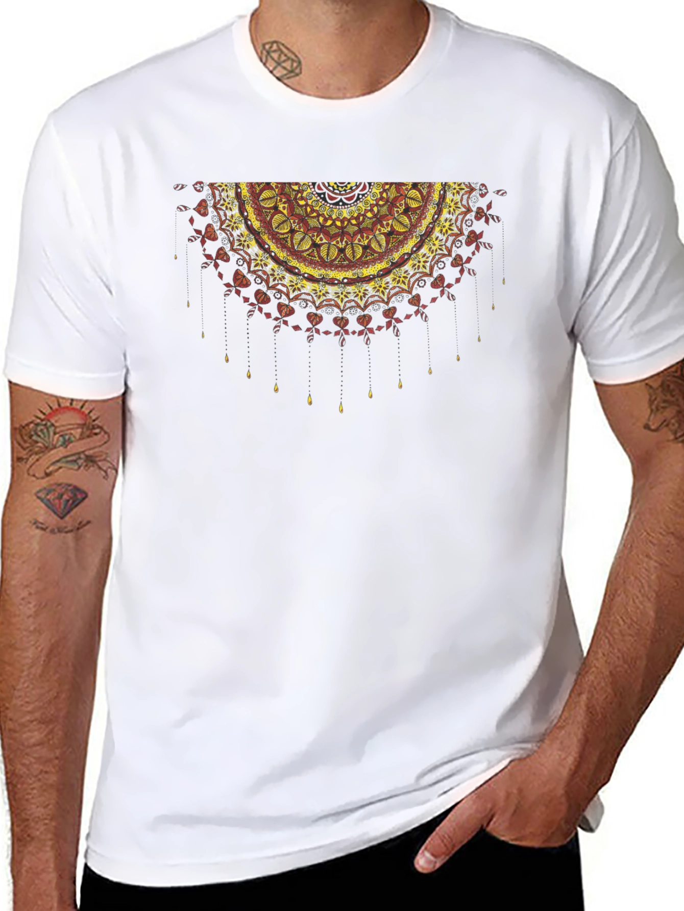 Mandala Graphic Black T-Shirt - Artistic Design