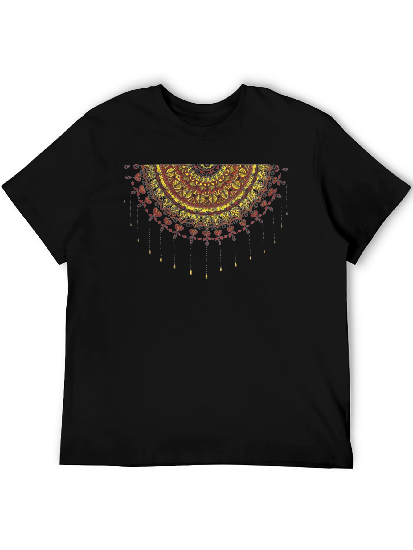 Mandala Graphic Black T-Shirt - Artistic Design