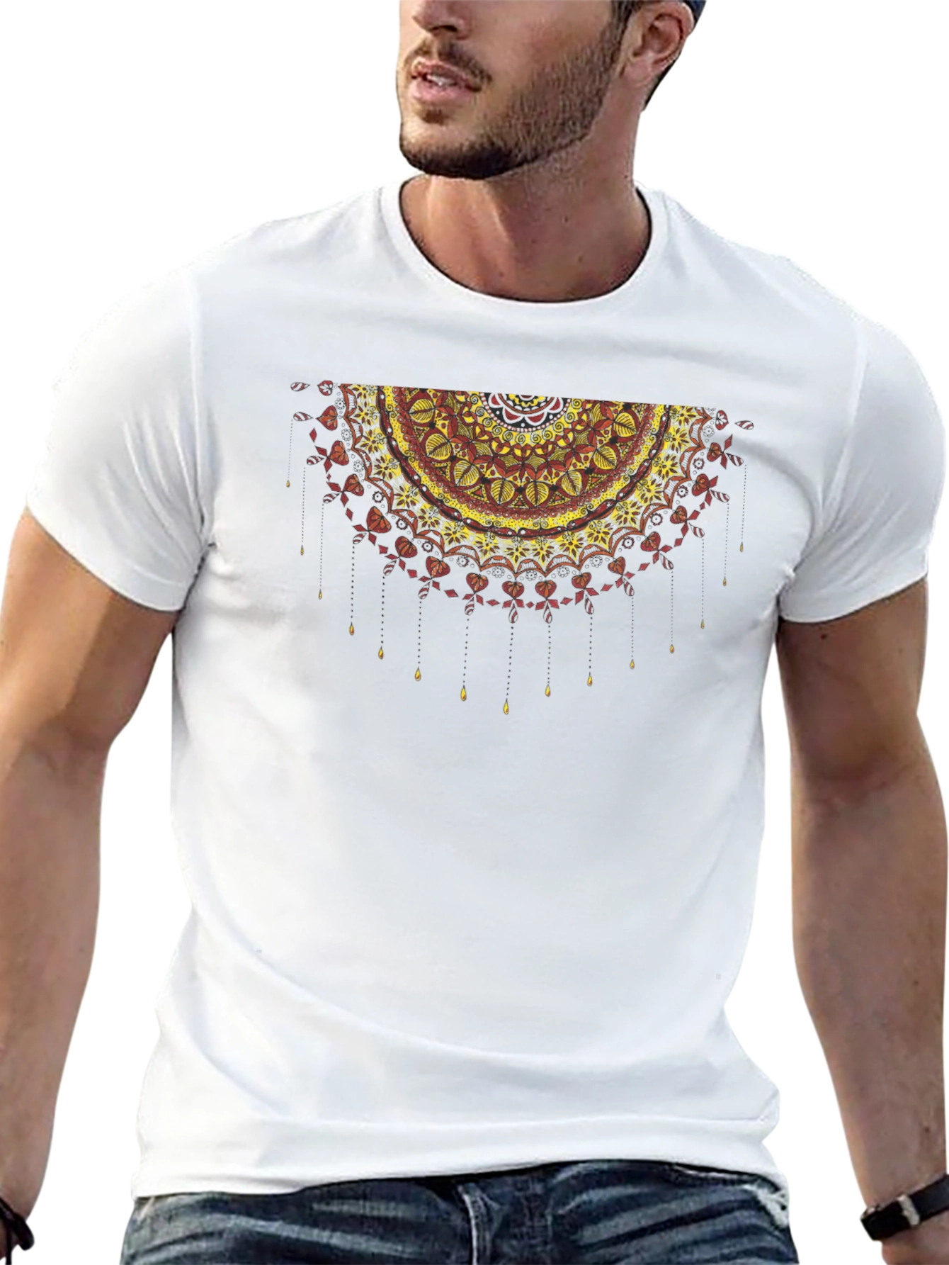 Mandala Graphic Black T-Shirt - Artistic Design