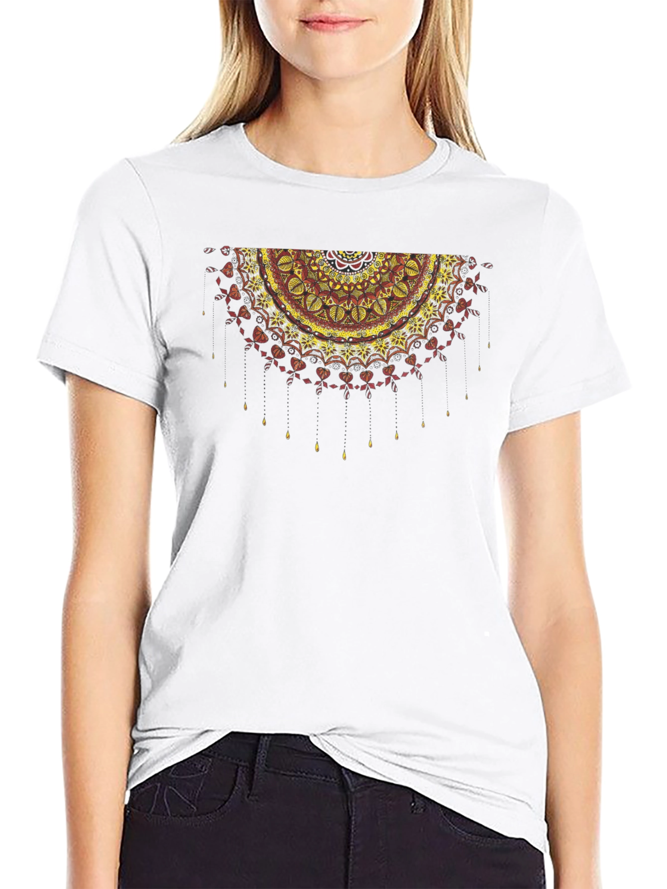 Mandala Graphic Black T-Shirt - Artistic Design