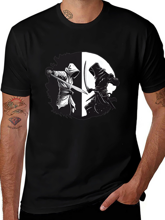 Yin Yang Ninja Duel Graphic T-Shirt
