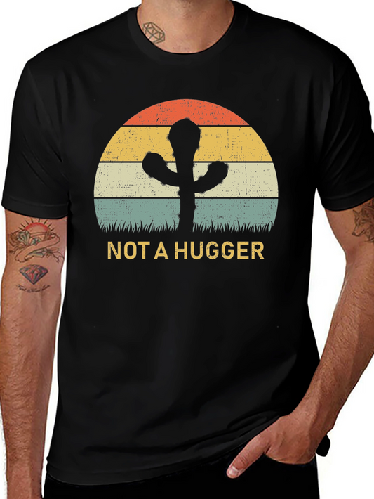 Not a Hugger Cactus Graphic Tee - Retro Desert Style