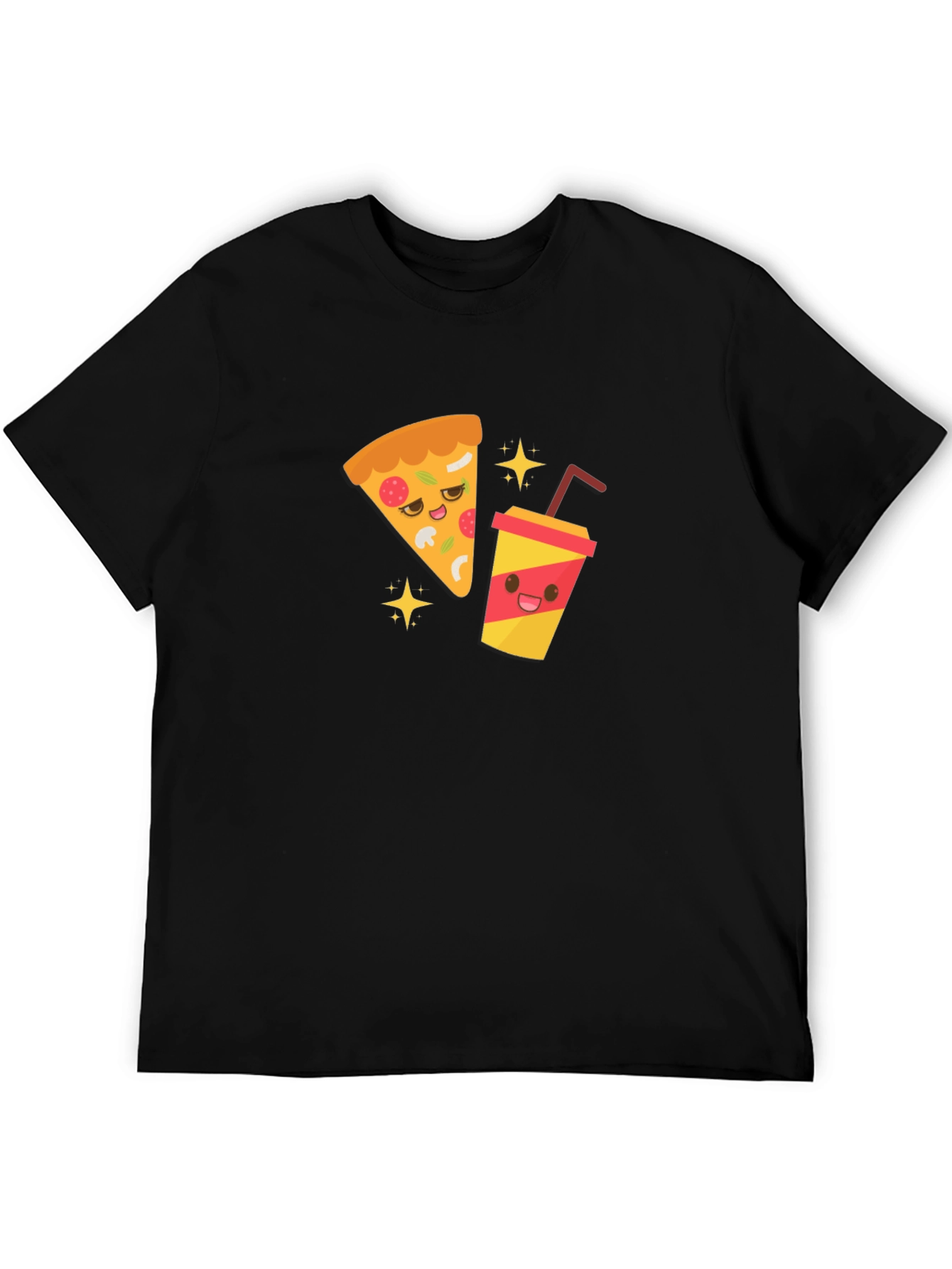 Pizza & Soda Cartoon T-Shirt