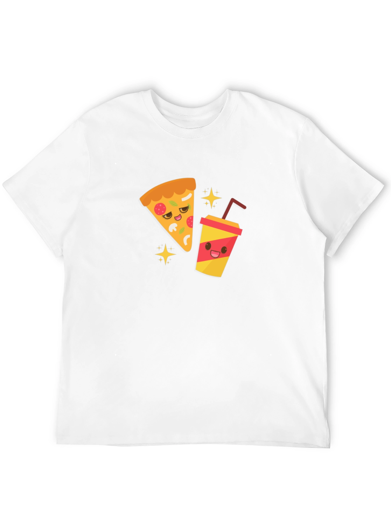 Pizza & Soda Cartoon T-Shirt