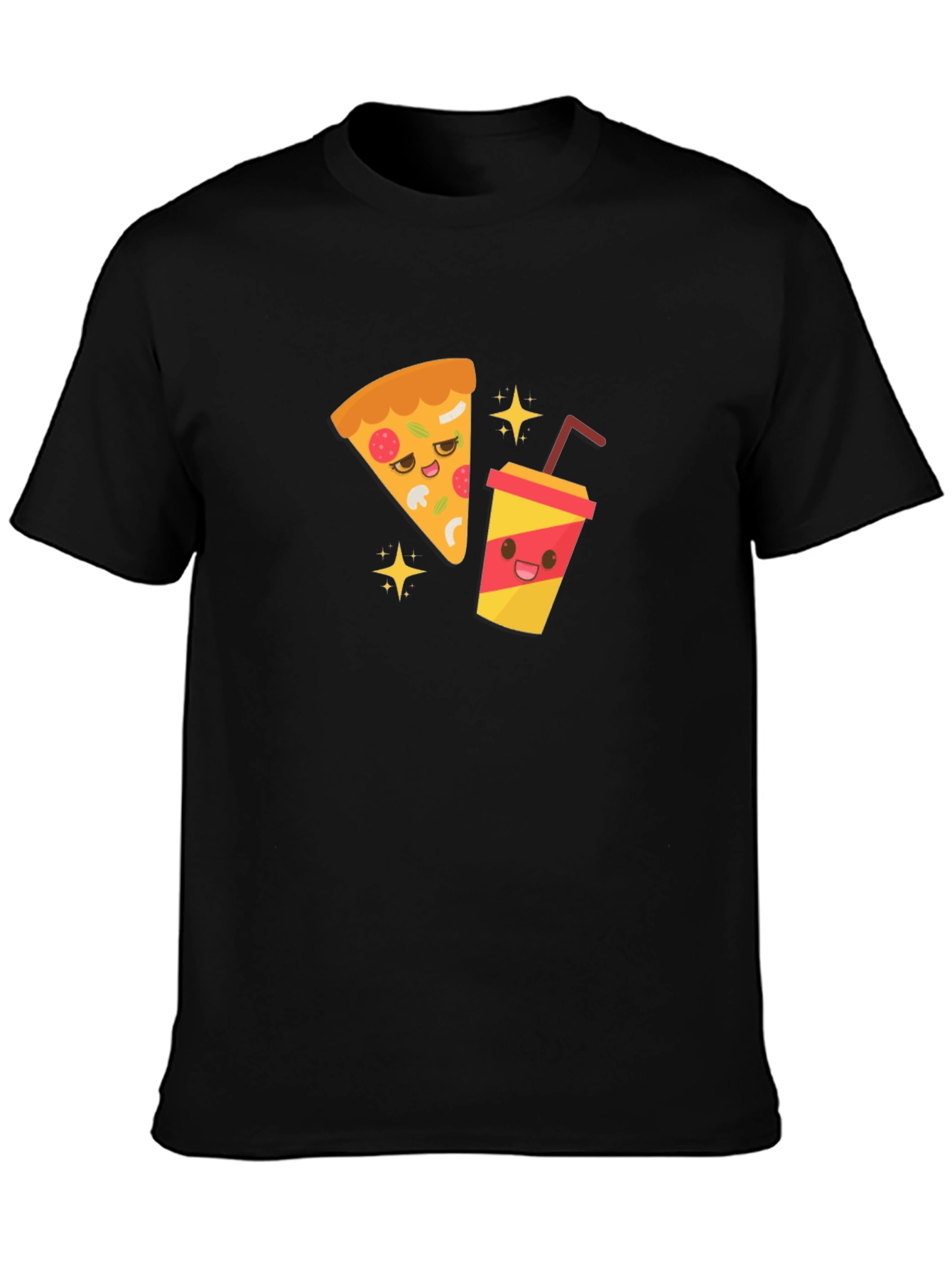 Pizza & Soda Cartoon T-Shirt