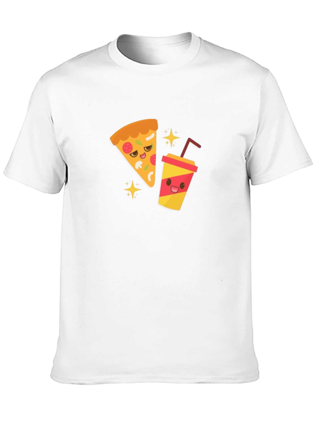 Pizza & Soda Cartoon T-Shirt