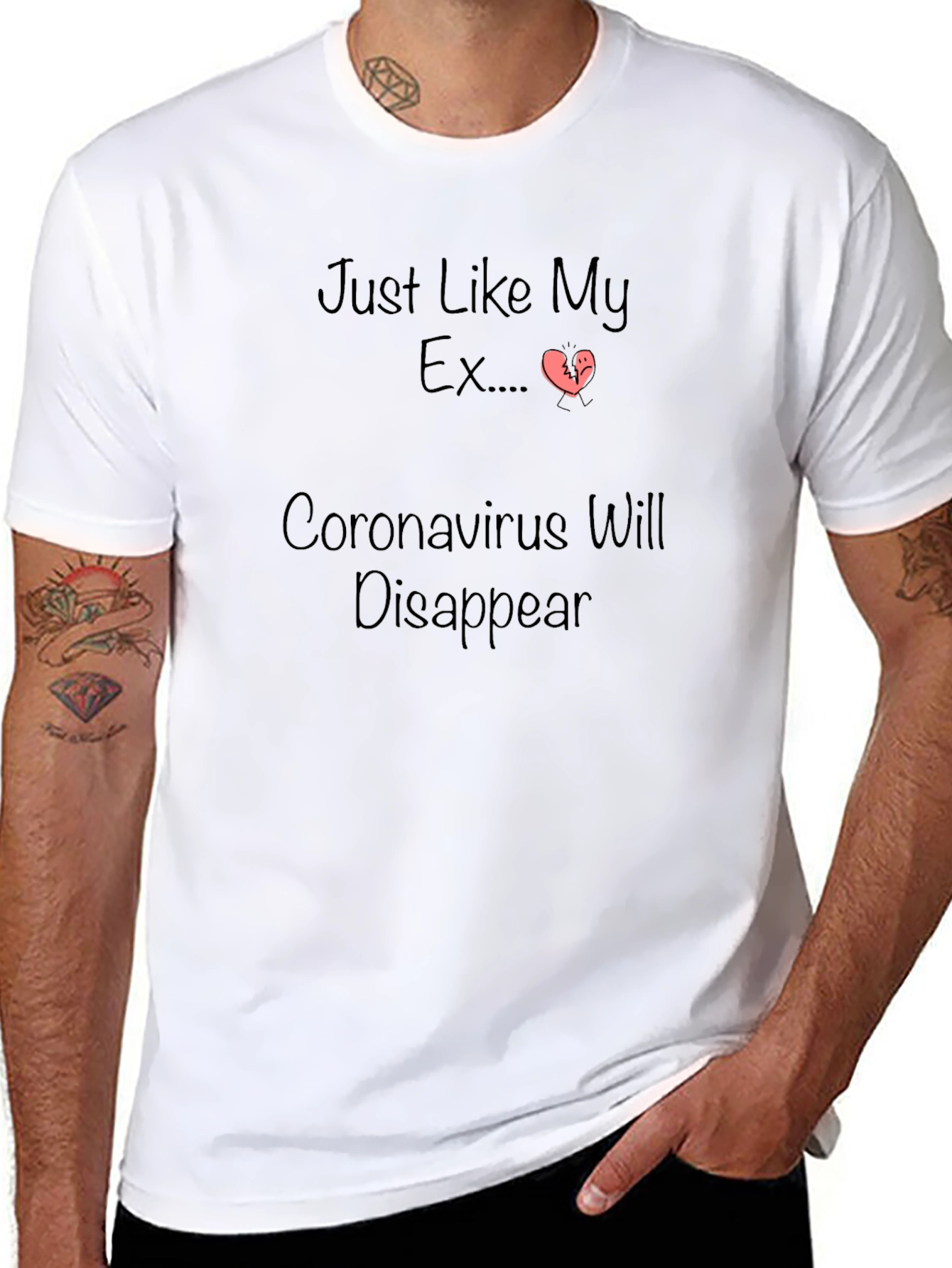 Humorous Coronavirus/Ex Disappearing T-Shirt
