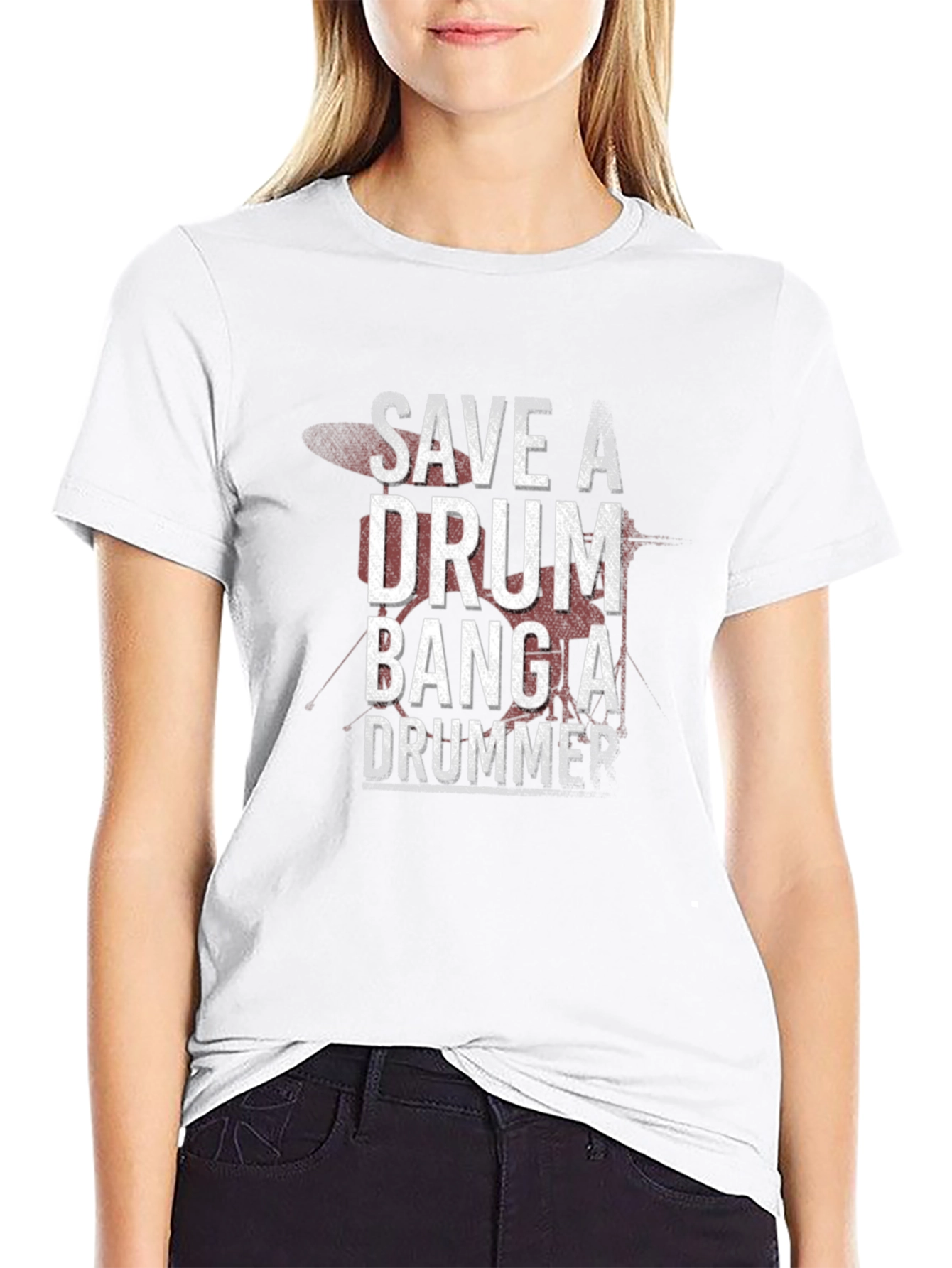 Save a Drum Bang a Drummer T-Shirt