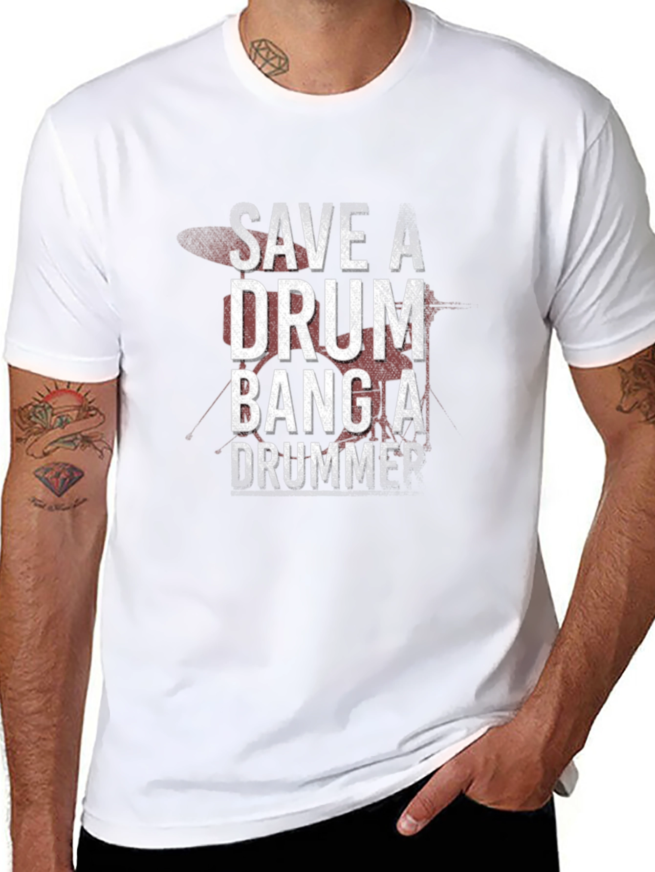 Save a Drum Bang a Drummer T-Shirt
