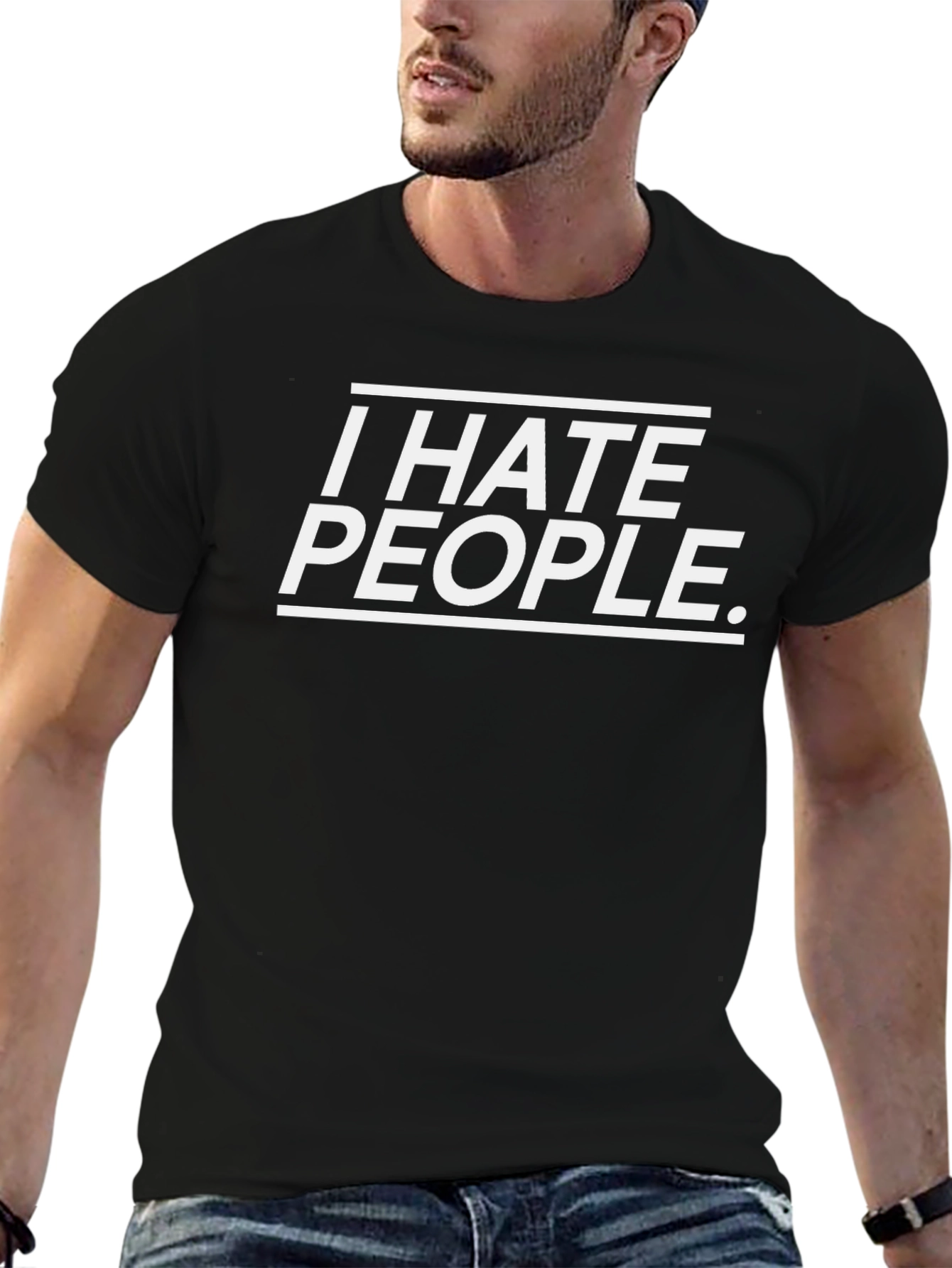 I Hate People Graphic Tee - Unisex Black T-Shirt