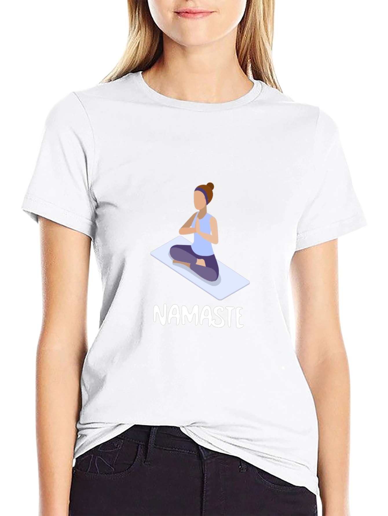 Namaste Yoga Meditation Graphic T-Shirt