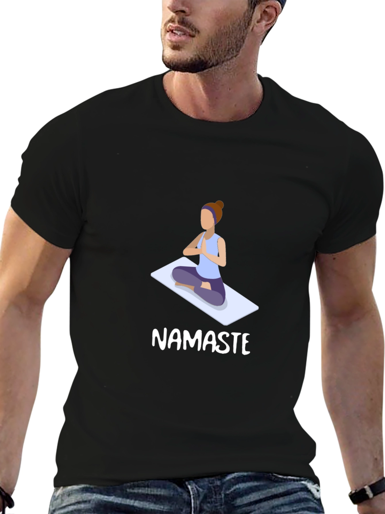 Namaste Yoga Meditation Graphic T-Shirt