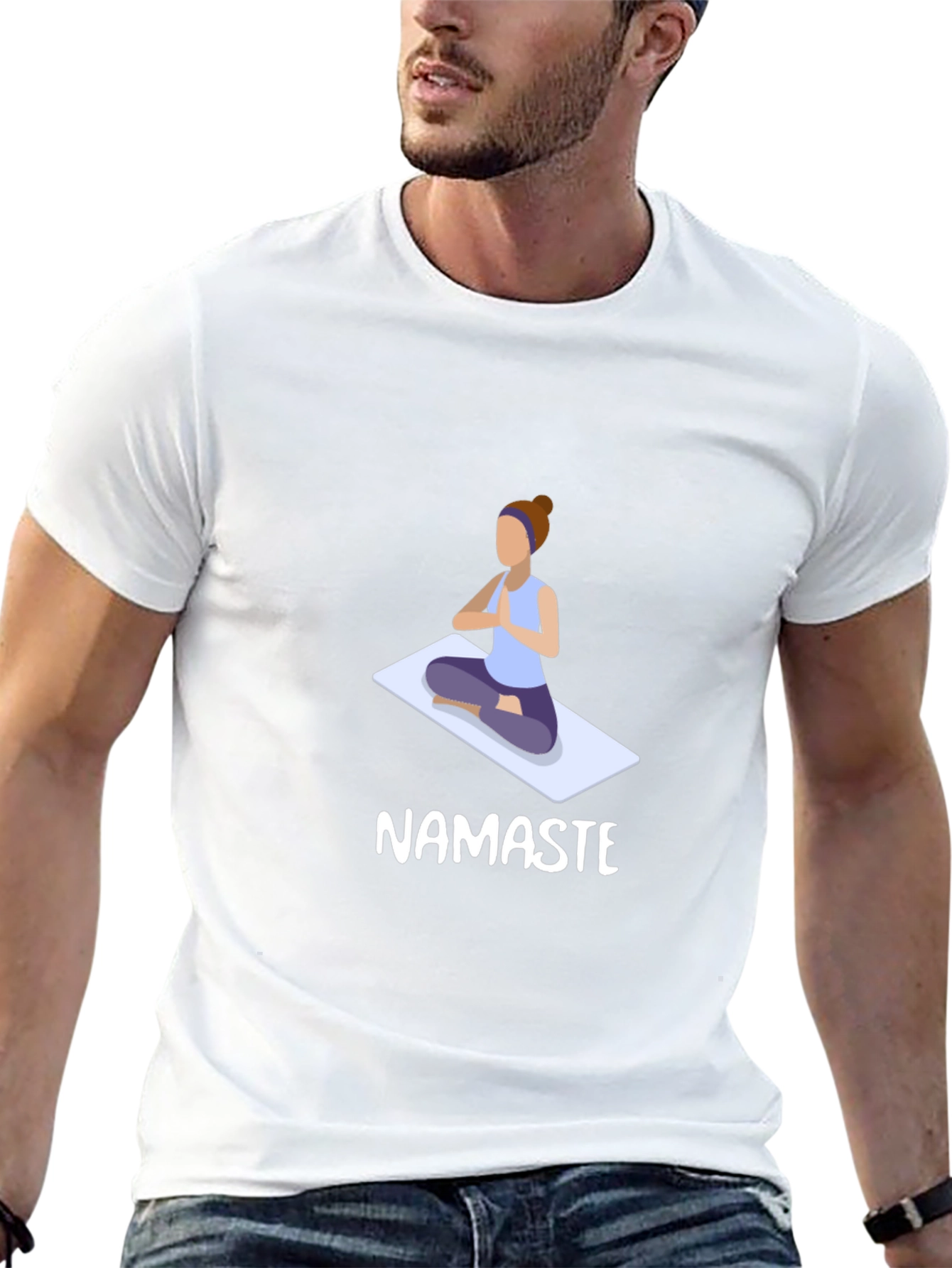 Namaste Yoga Meditation Graphic T-Shirt