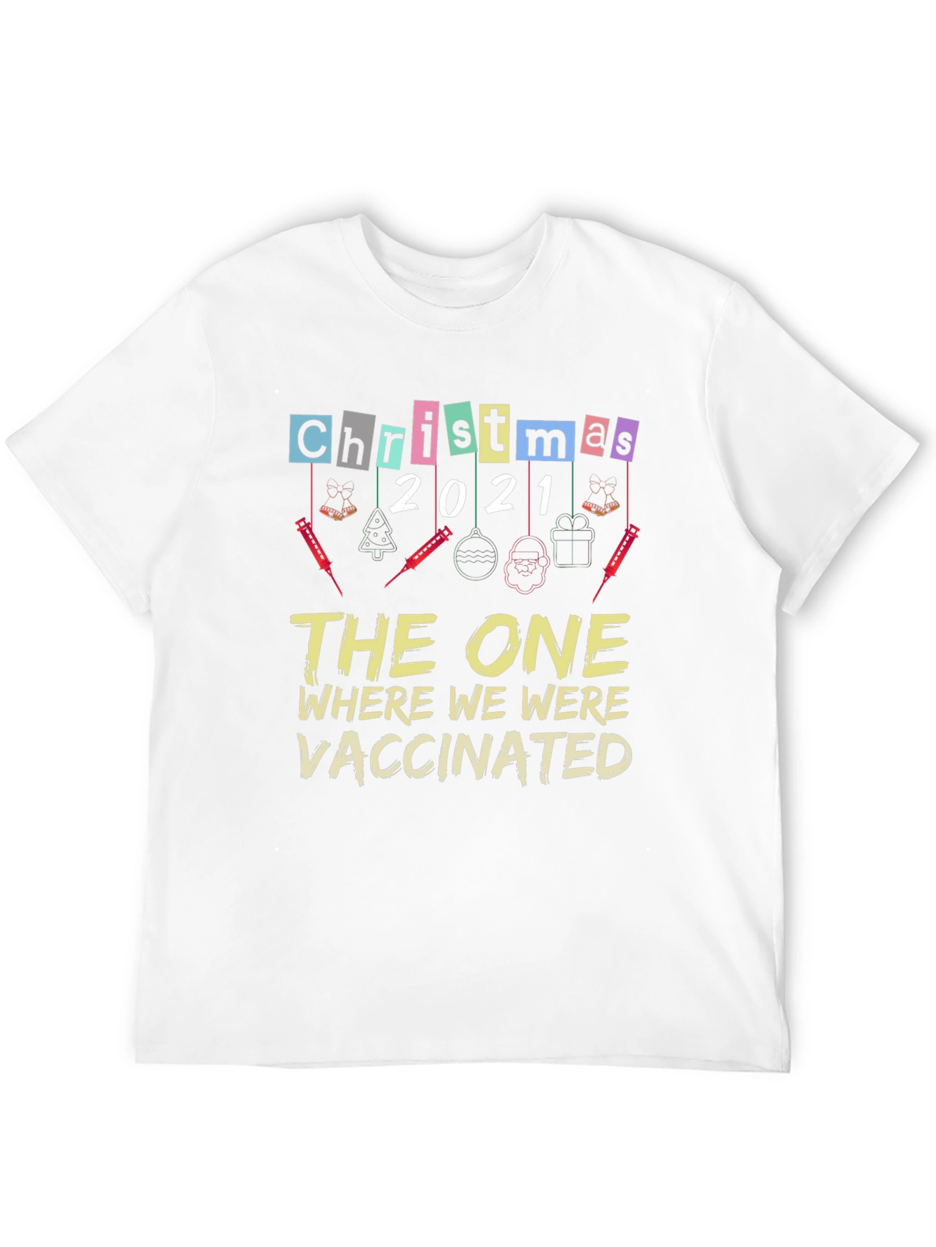 Christmas 2021 Vaccinated Novelty T-Shirt