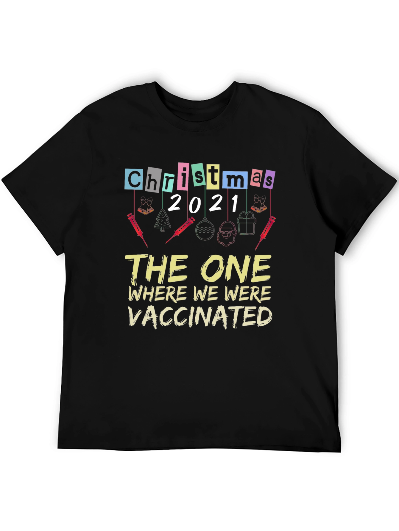Christmas 2021 Vaccinated Novelty T-Shirt
