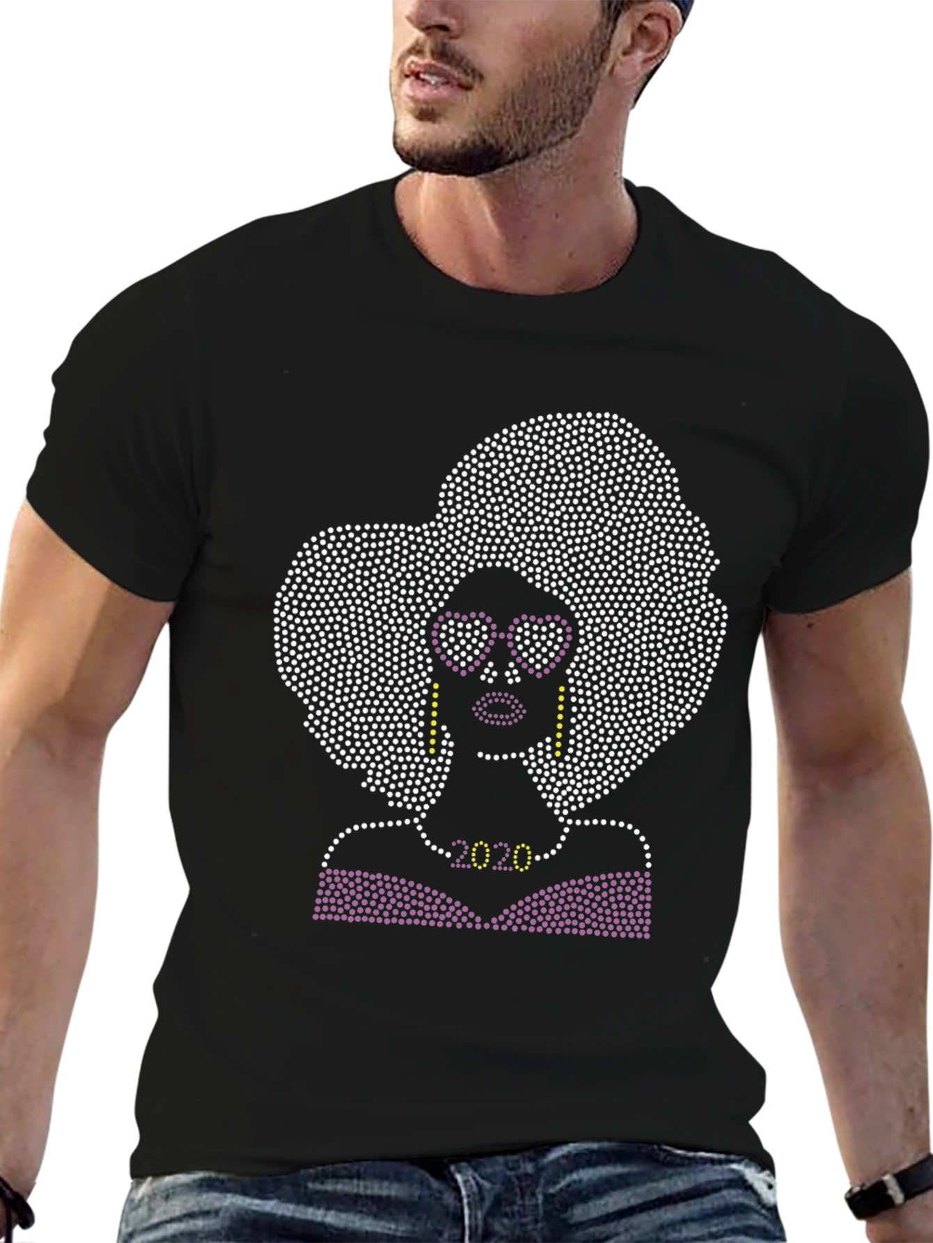 Retro 2020 Rhinestone T-Shirt