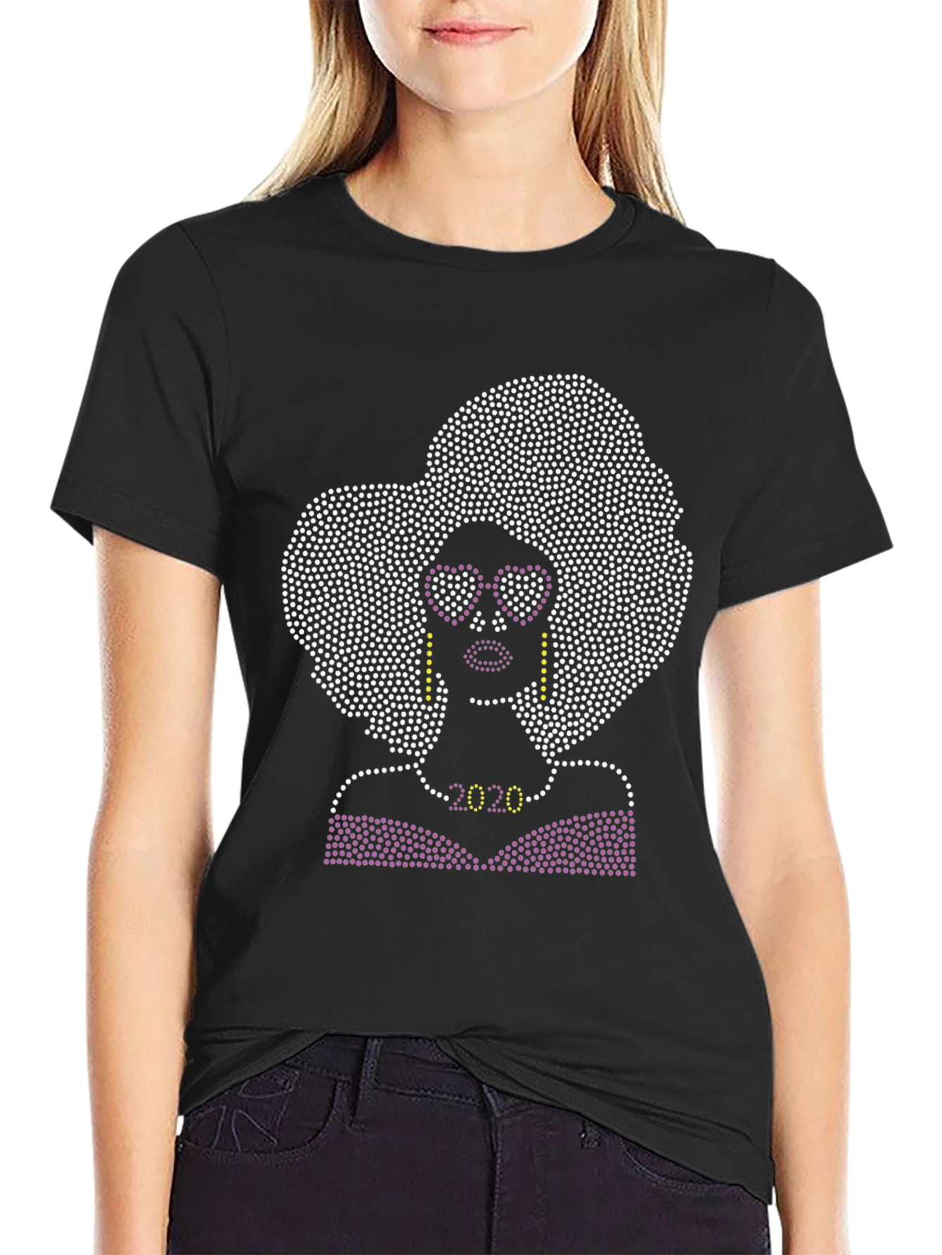 Retro 2020 Rhinestone T-Shirt