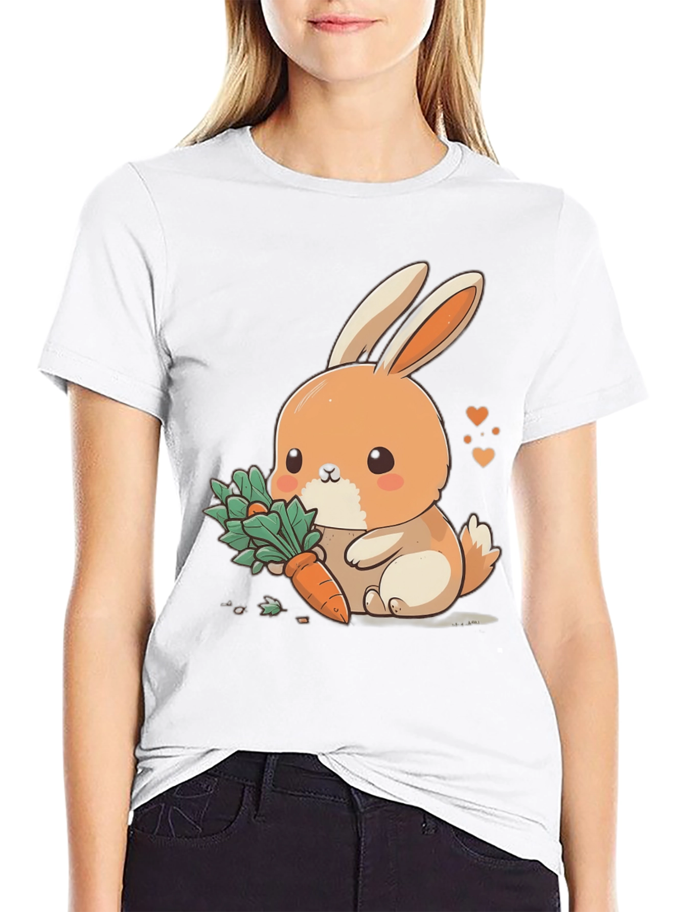 Cute Bunny Carrot Graphic Tee
