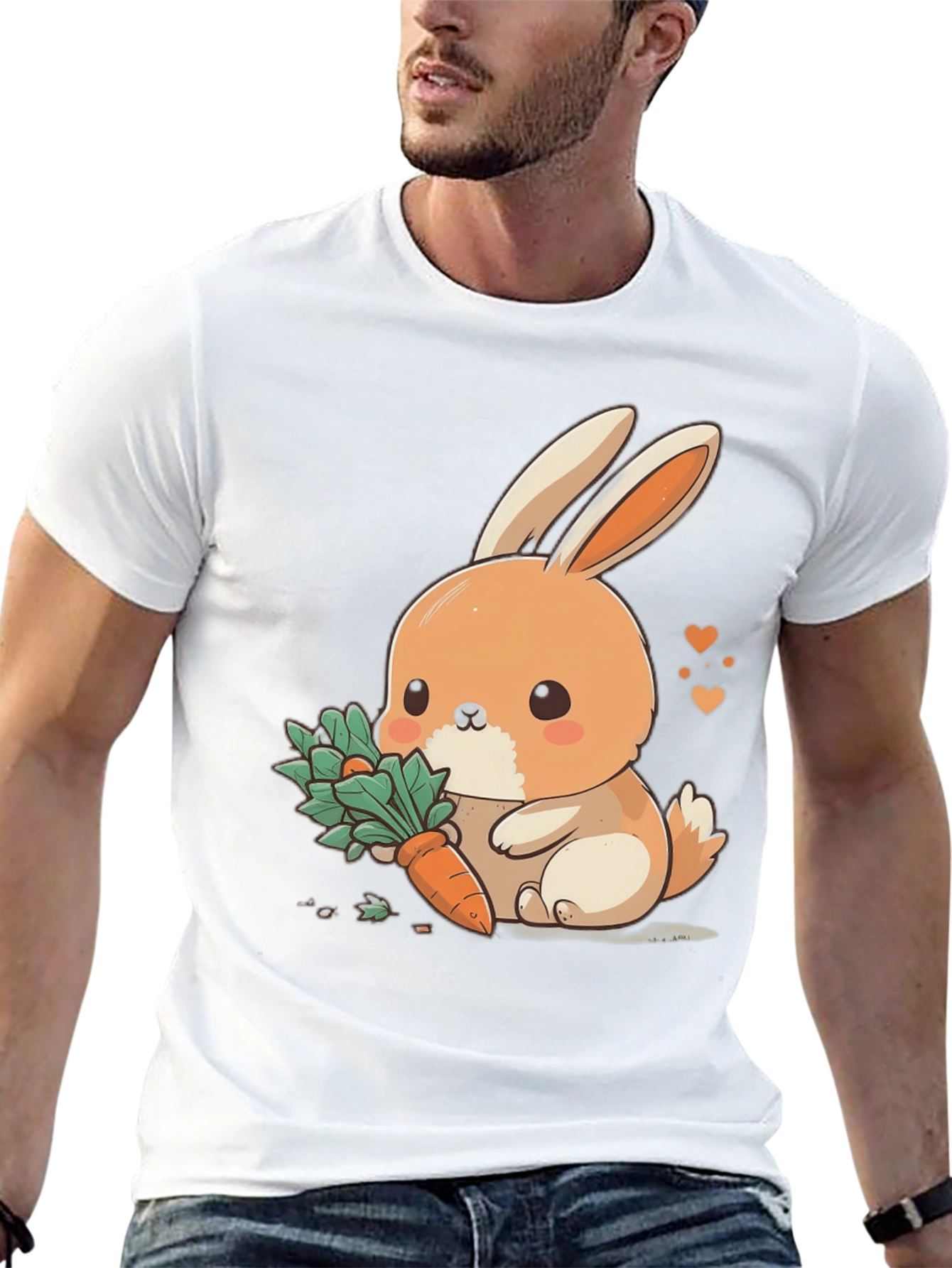 Cute Bunny Carrot Graphic Tee