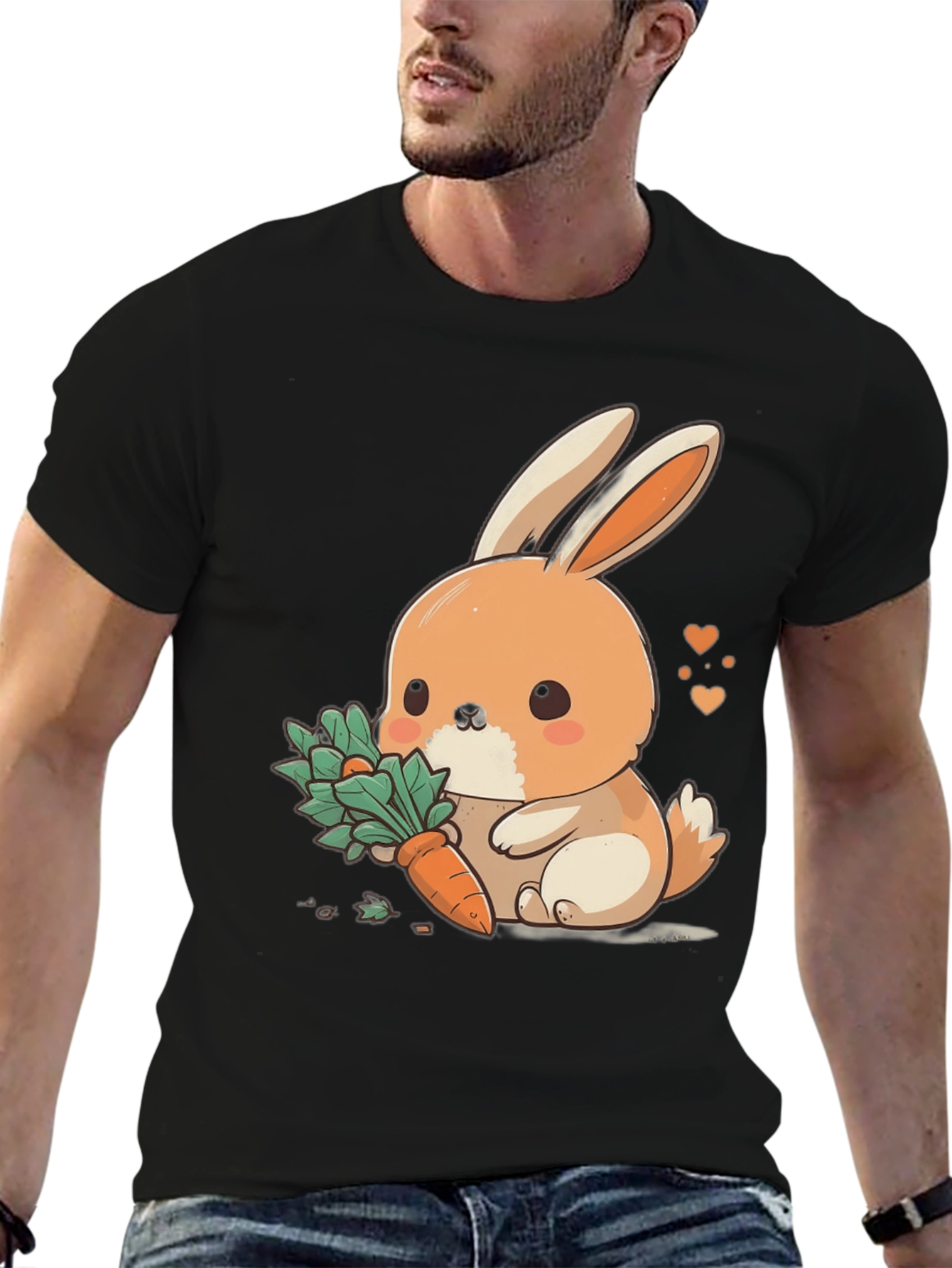 Cute Bunny Carrot Graphic Tee