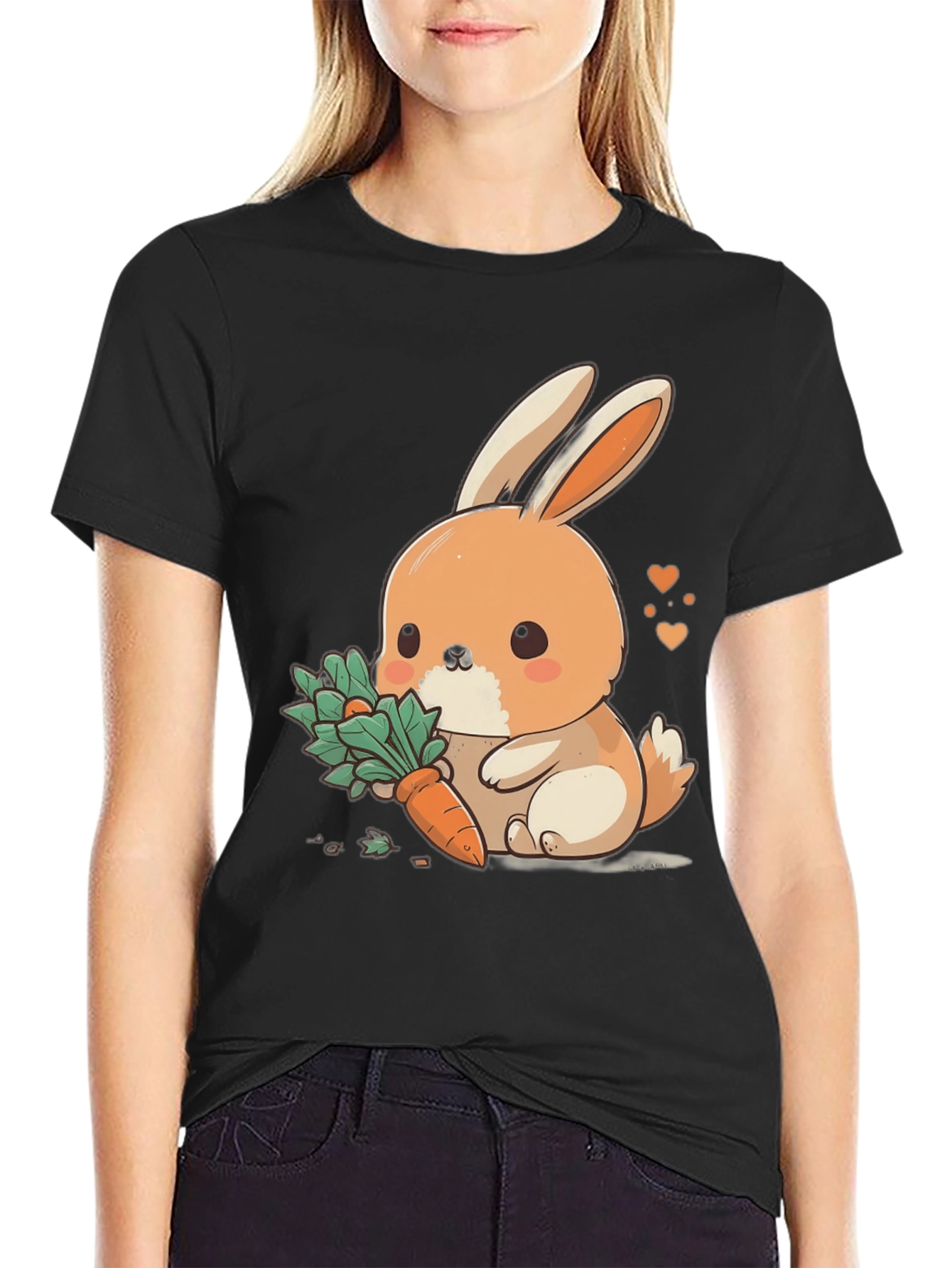 Cute Bunny Carrot Graphic Tee