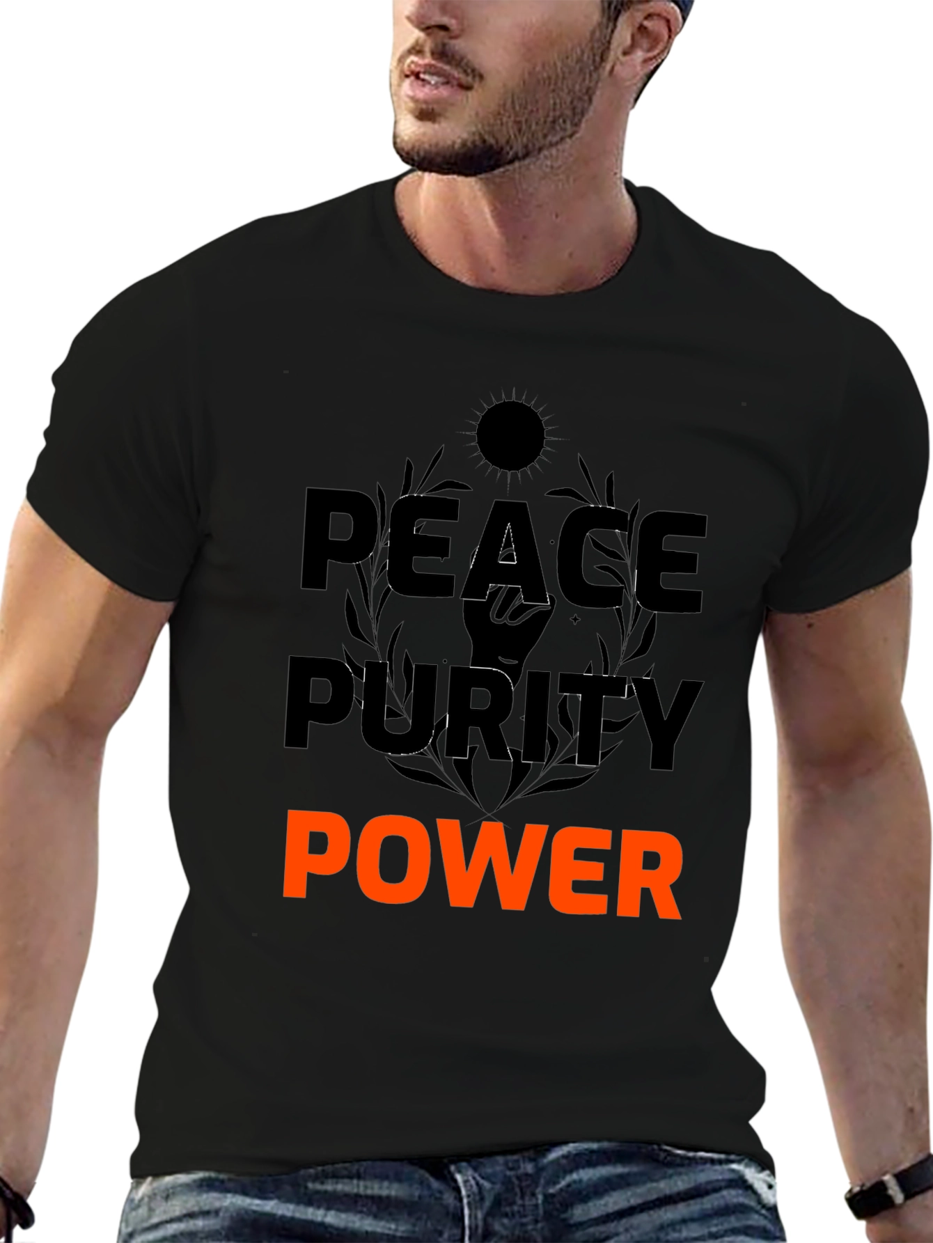 Peace Purity Power T-Shirt - Motivational Graphic Tee