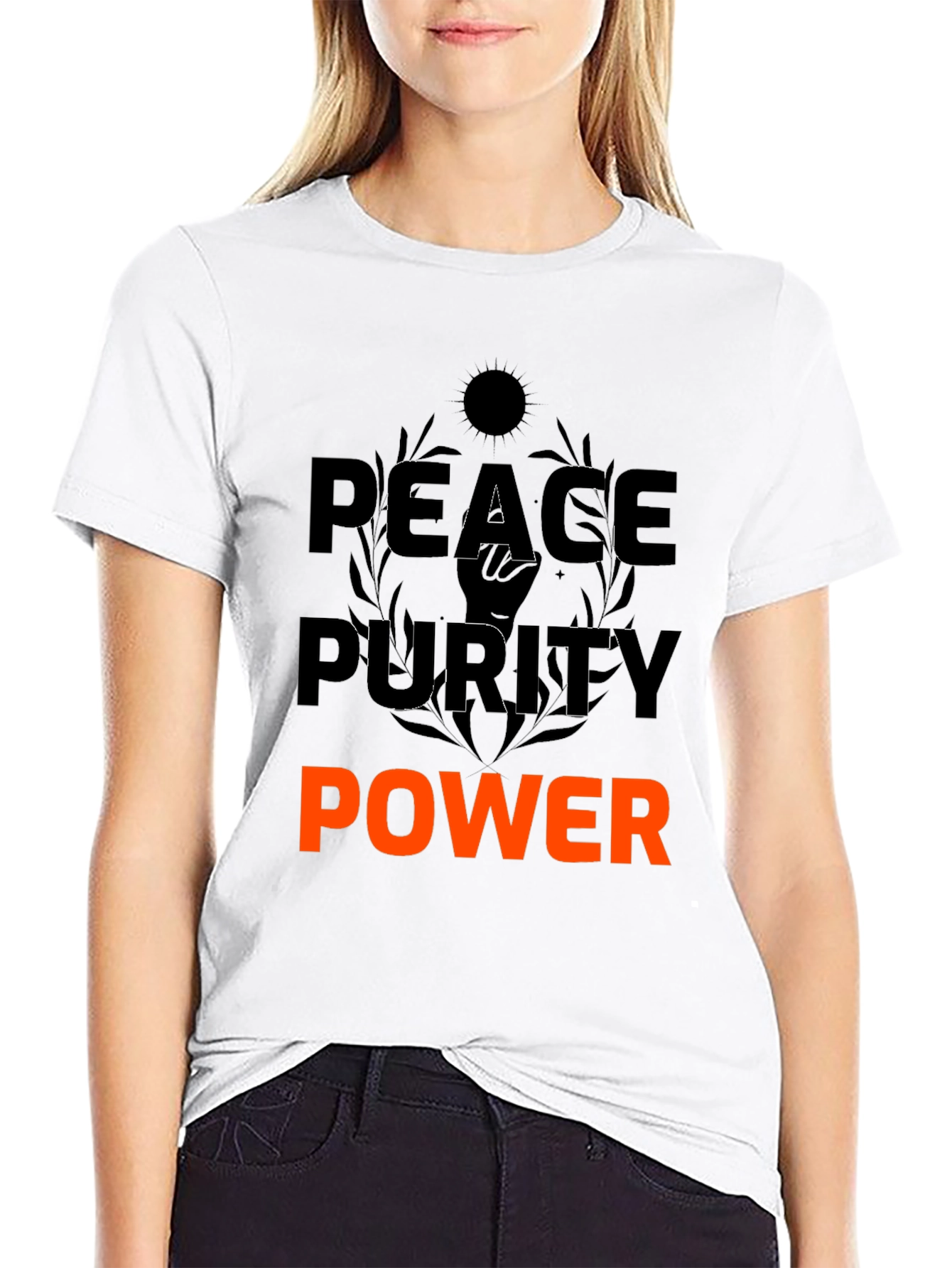 Peace Purity Power T-Shirt - Motivational Graphic Tee