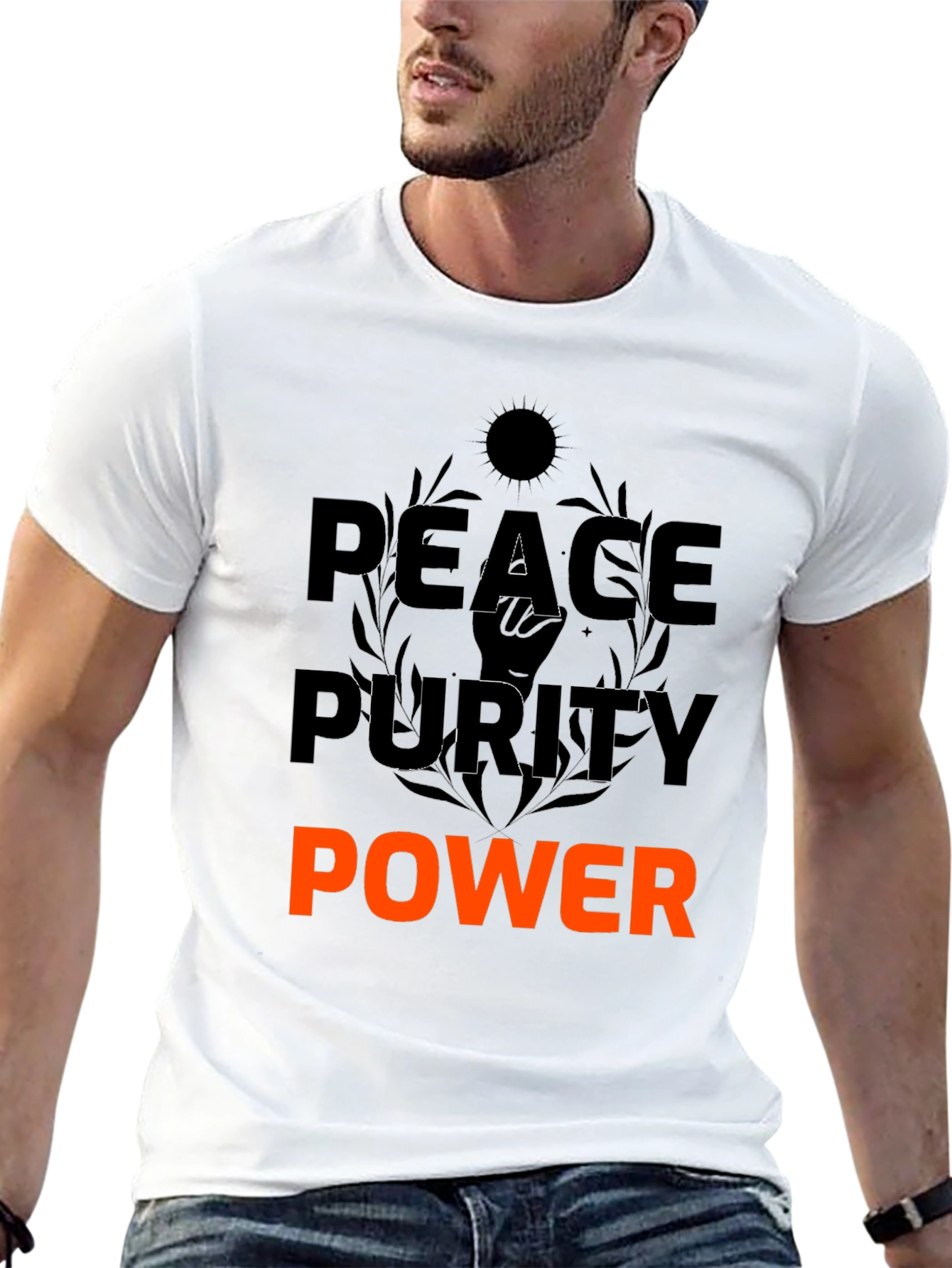 Peace Purity Power T-Shirt - Motivational Graphic Tee