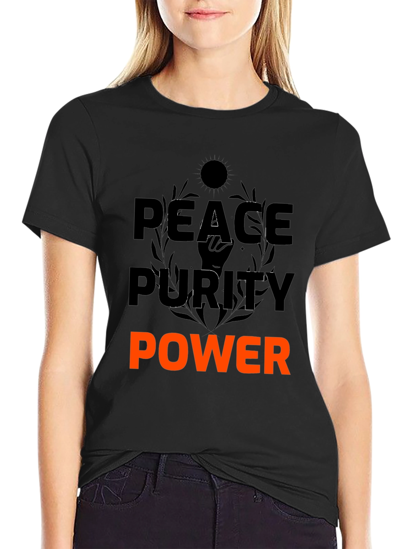 Peace Purity Power T-Shirt - Motivational Graphic Tee