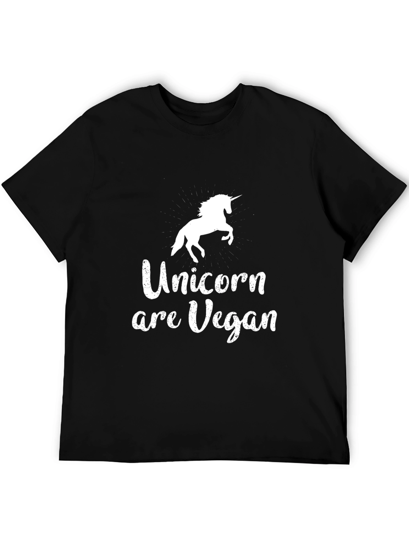 Unicorns Are Vegan Black T-Shirt