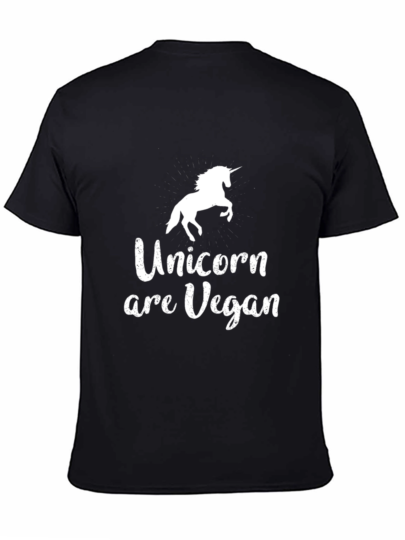 Unicorns Are Vegan Black T-Shirt