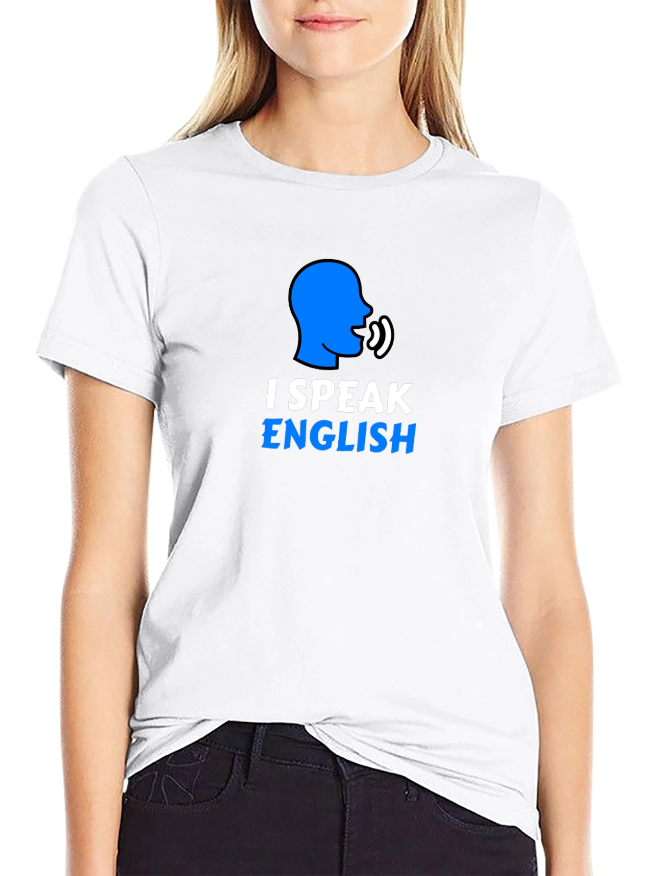 I Speak English Graphic T-Shirt - Black