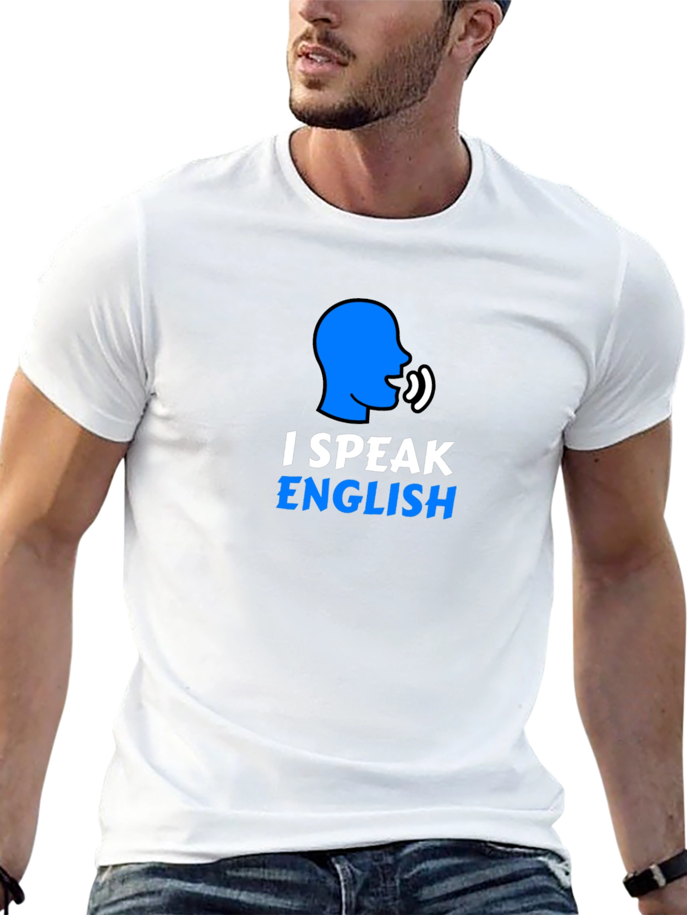 I Speak English Graphic T-Shirt - Black