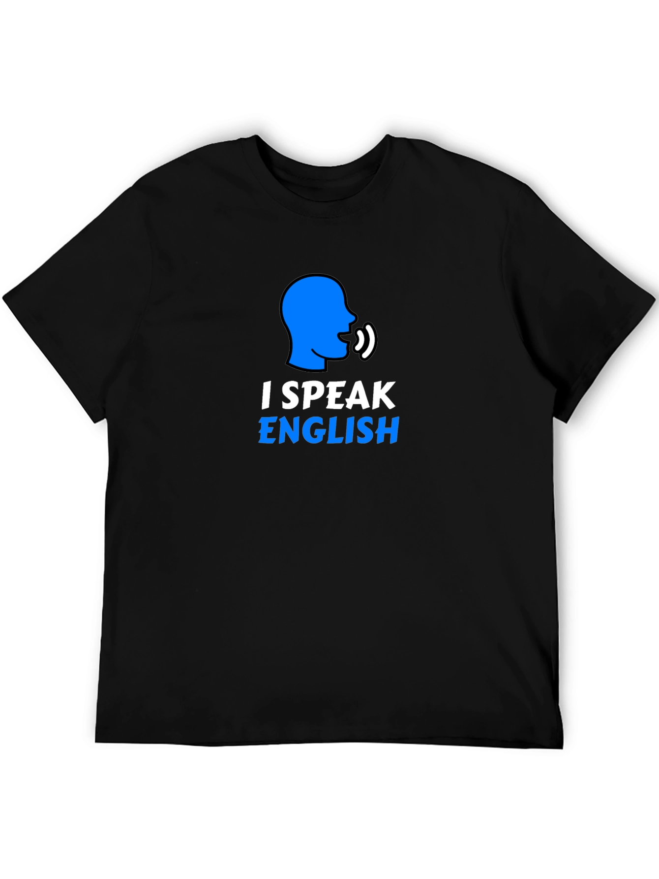 I Speak English Graphic T-Shirt - Black