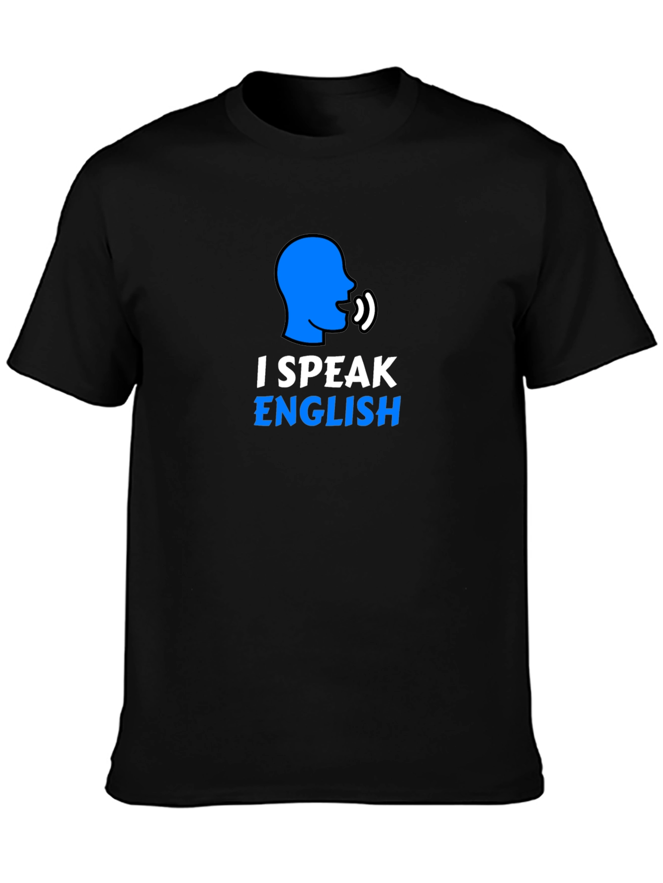 I Speak English Graphic T-Shirt - Black