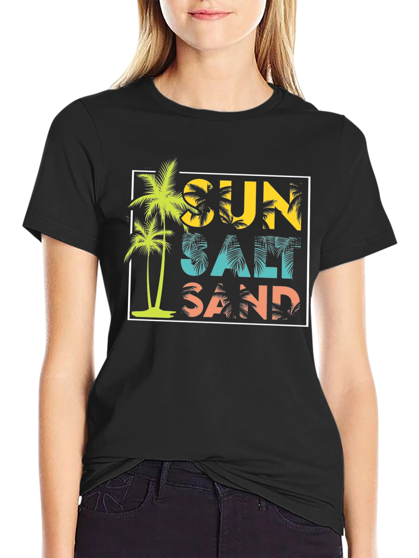Sun Salt Sand Black T-Shirt