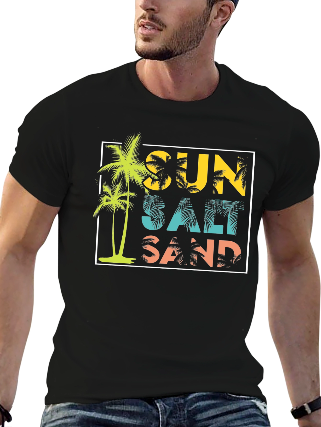 Sun Salt Sand Black T-Shirt