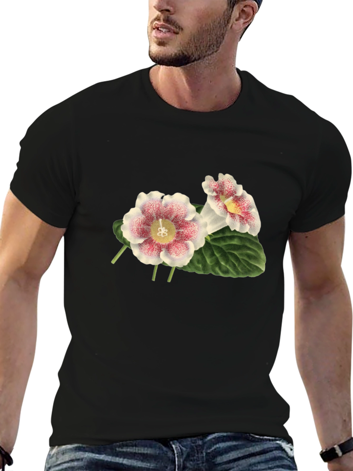 Floral Print Tee - Unique Blossom Design