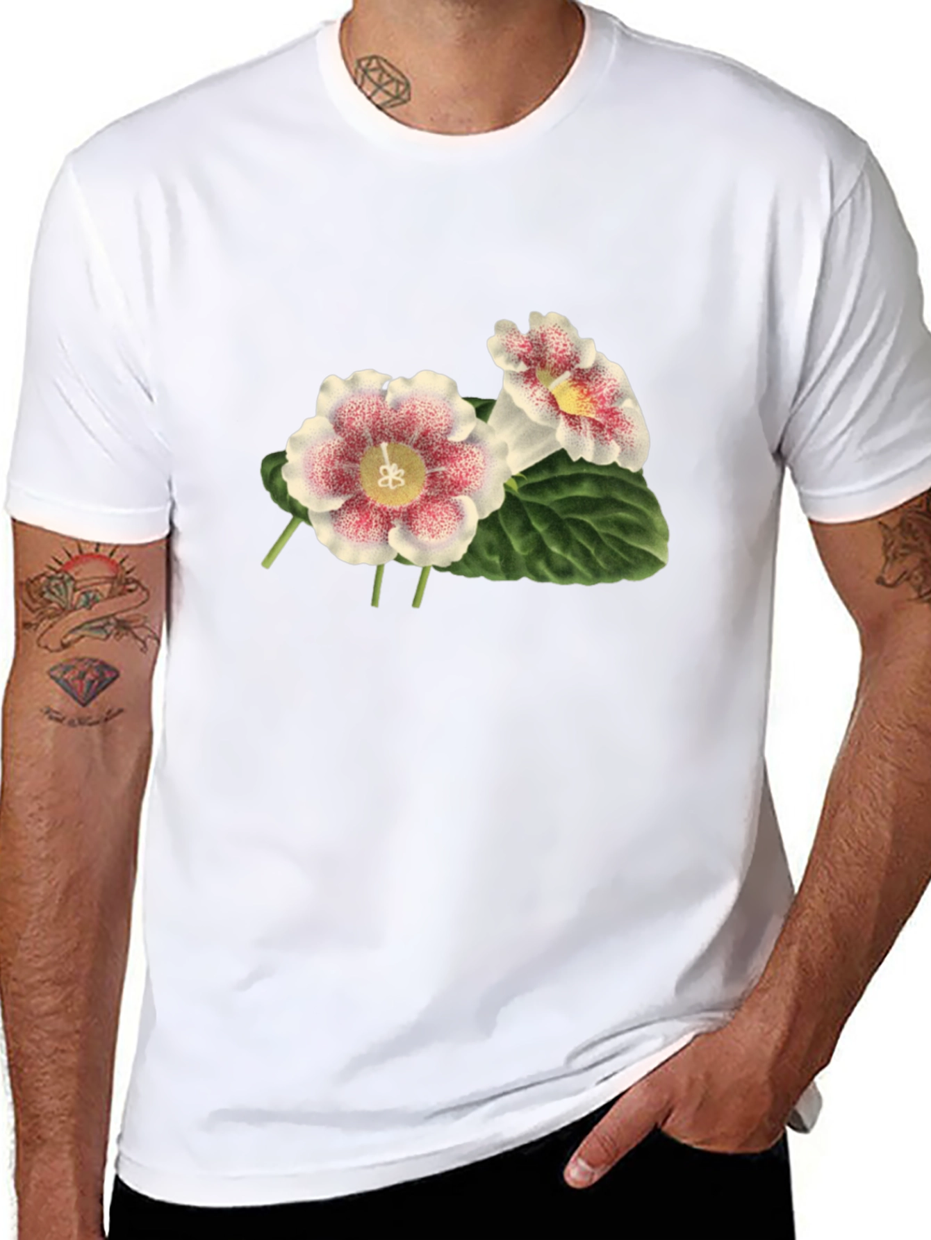 Floral Print Tee - Unique Blossom Design