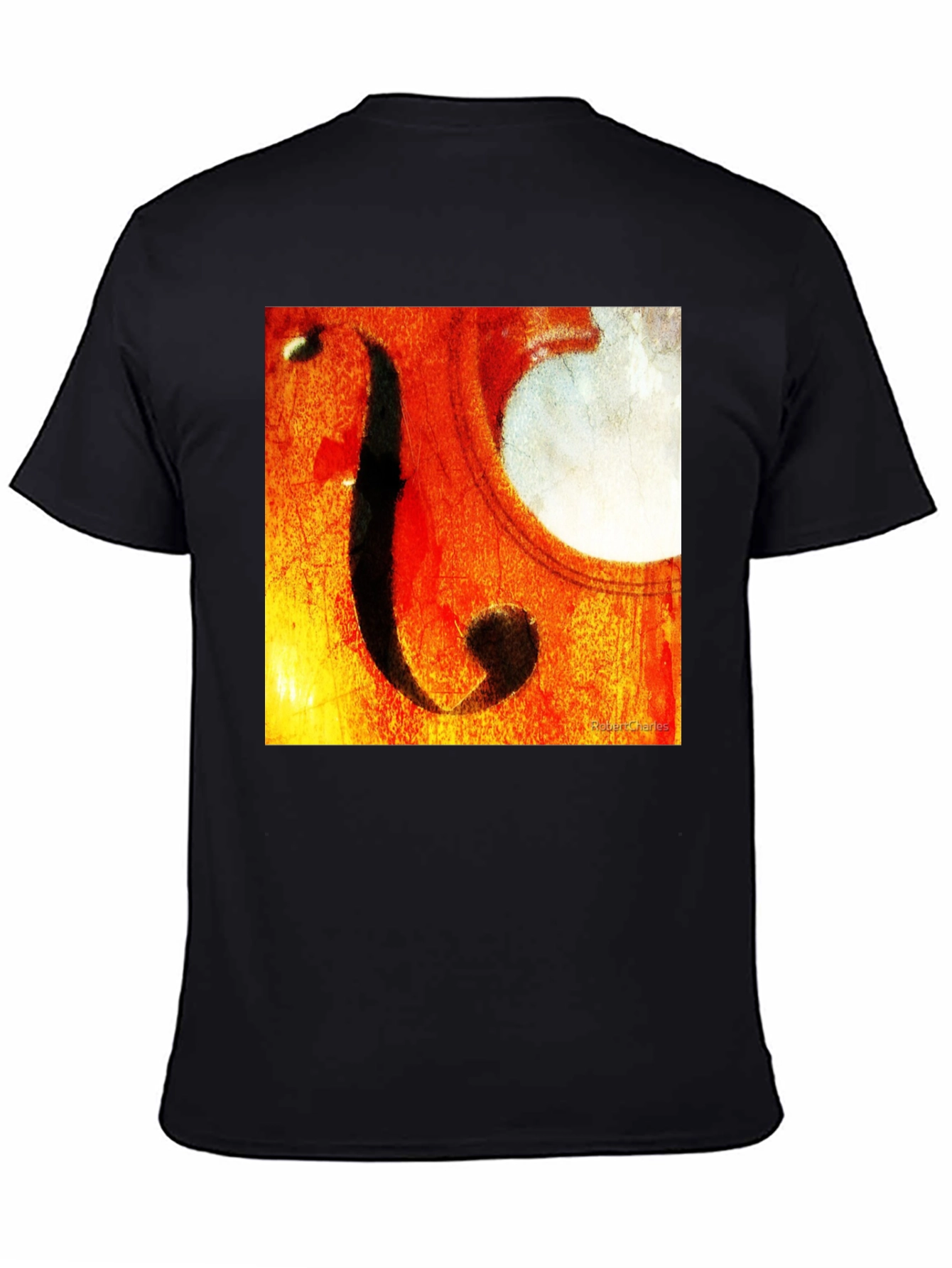 Abstract Cello F-Hole Graphic T-Shirt