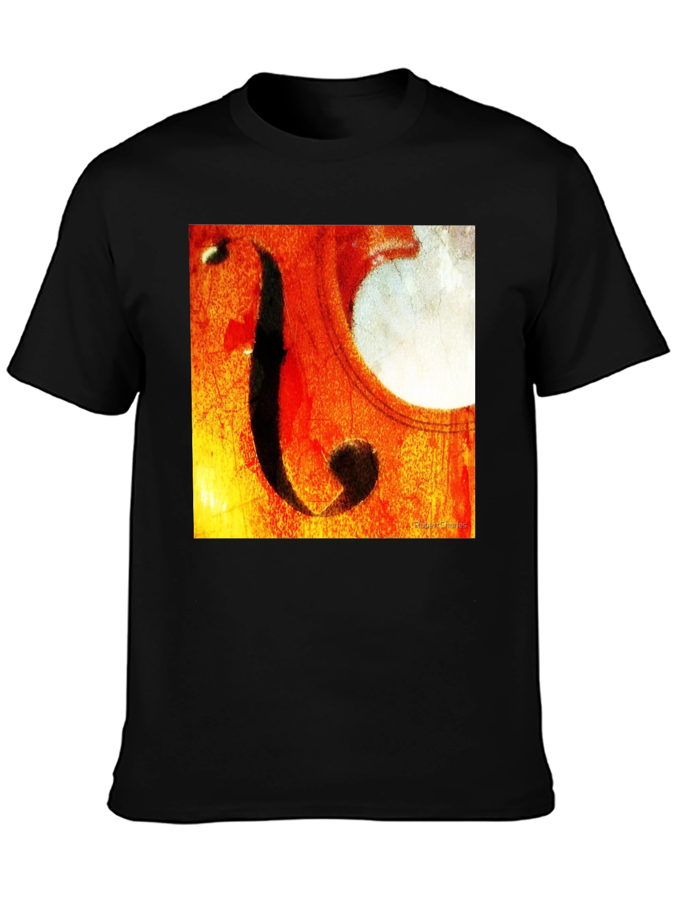Abstract Cello F-Hole Graphic T-Shirt