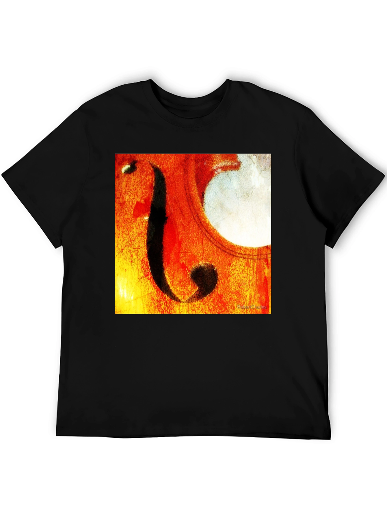 Abstract Cello F-Hole Graphic T-Shirt