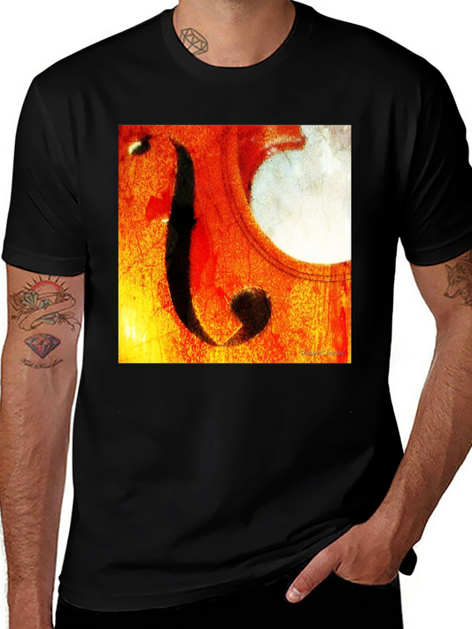 Abstract Cello F-Hole Graphic T-Shirt