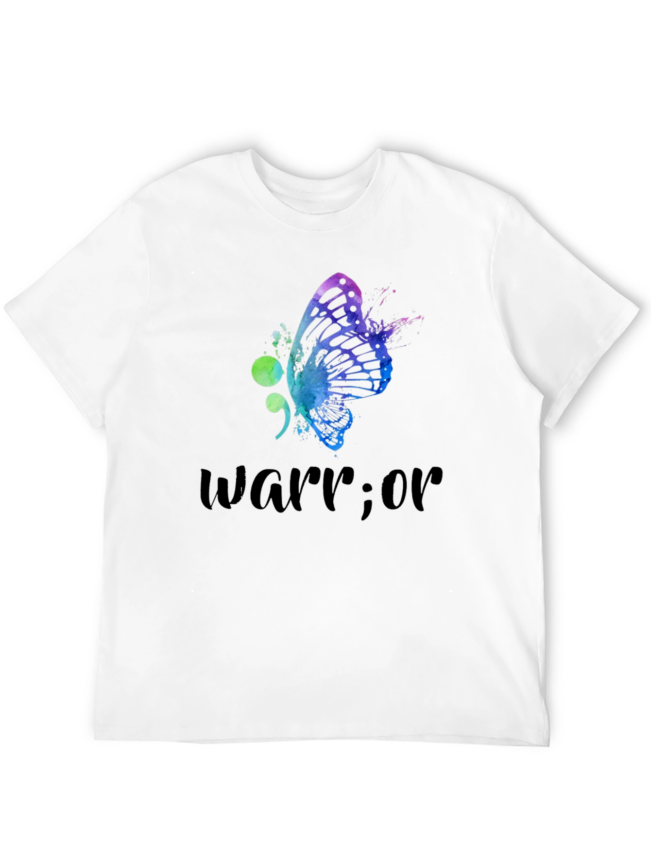 Warrior Sem-Colon Butterfly Graphic T-Shirt