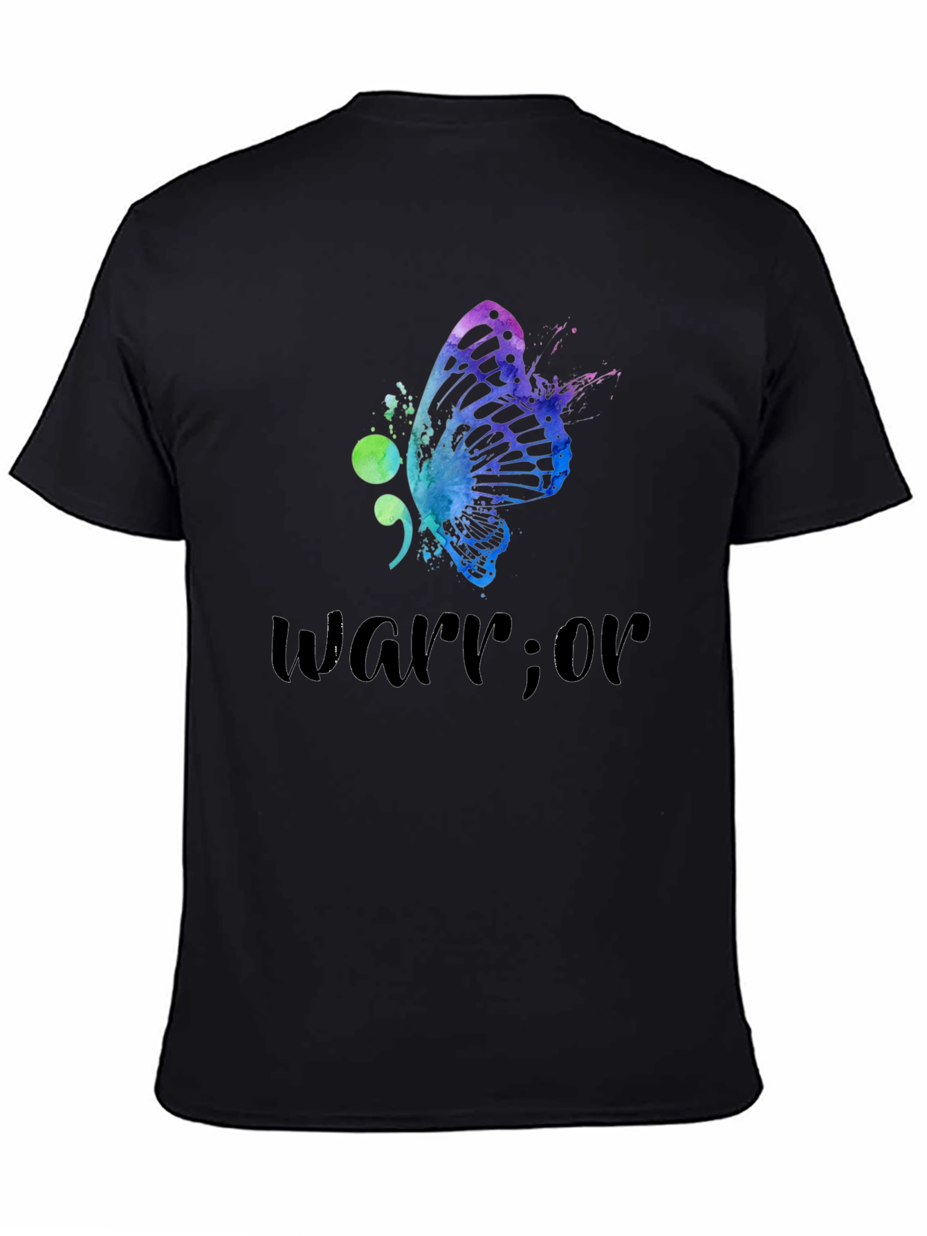 Warrior Sem-Colon Butterfly Graphic T-Shirt