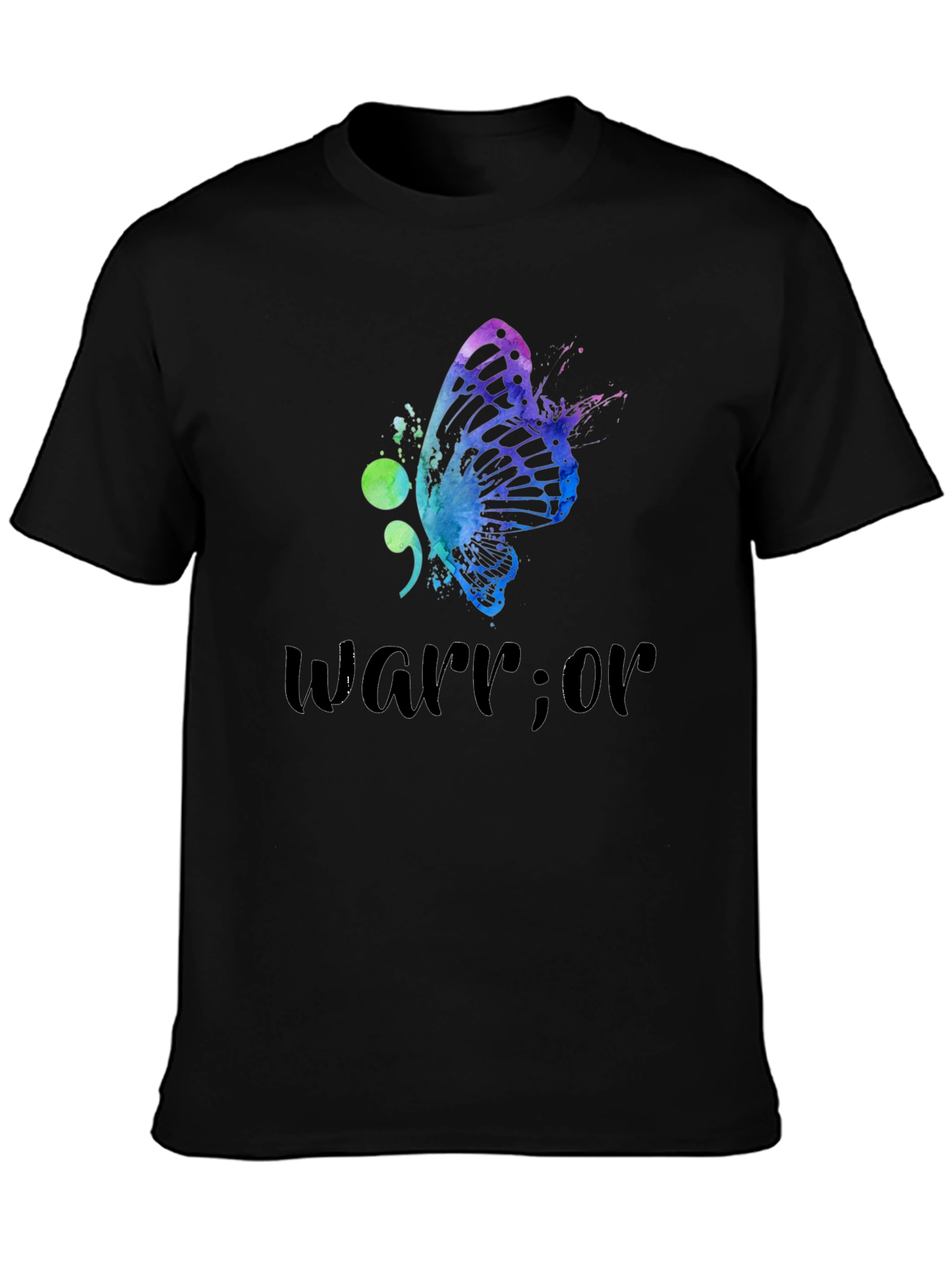 Warrior Sem-Colon Butterfly Graphic T-Shirt