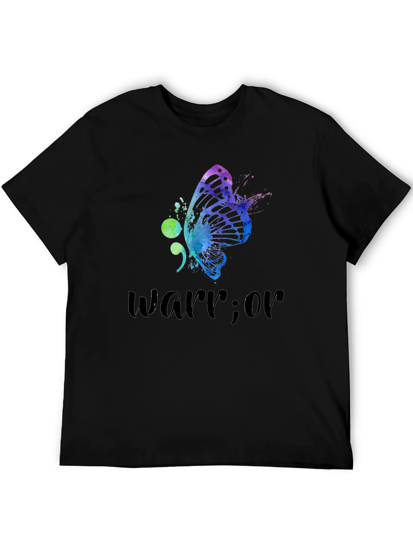 Warrior Sem-Colon Butterfly Graphic T-Shirt