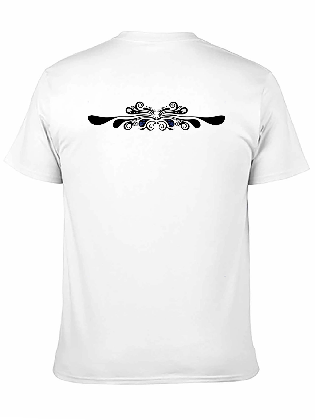Modern Ornate Design Black T-Shirt