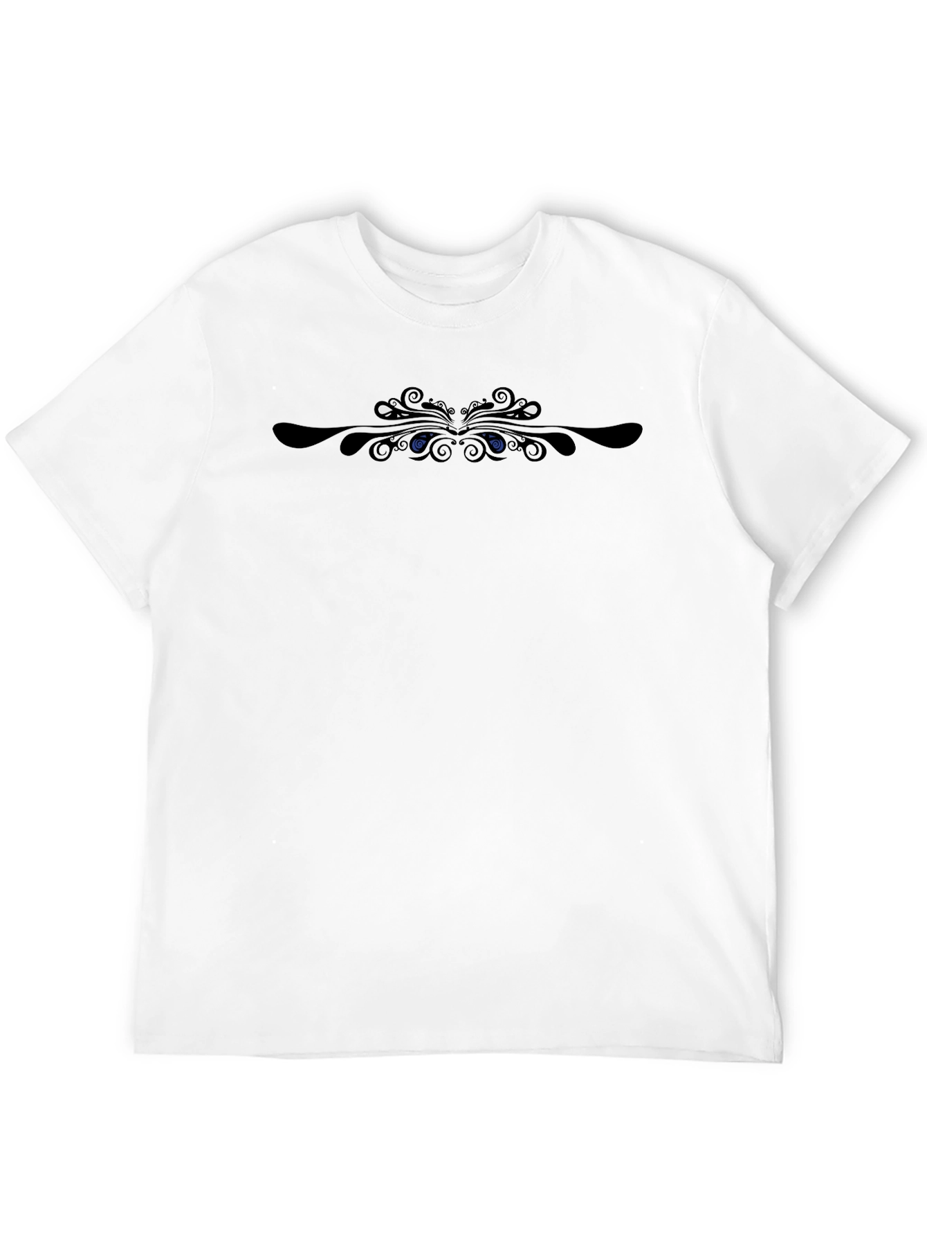 Modern Ornate Design Black T-Shirt
