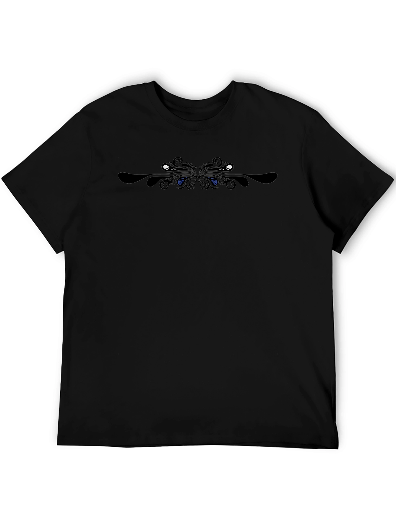 Modern Ornate Design Black T-Shirt